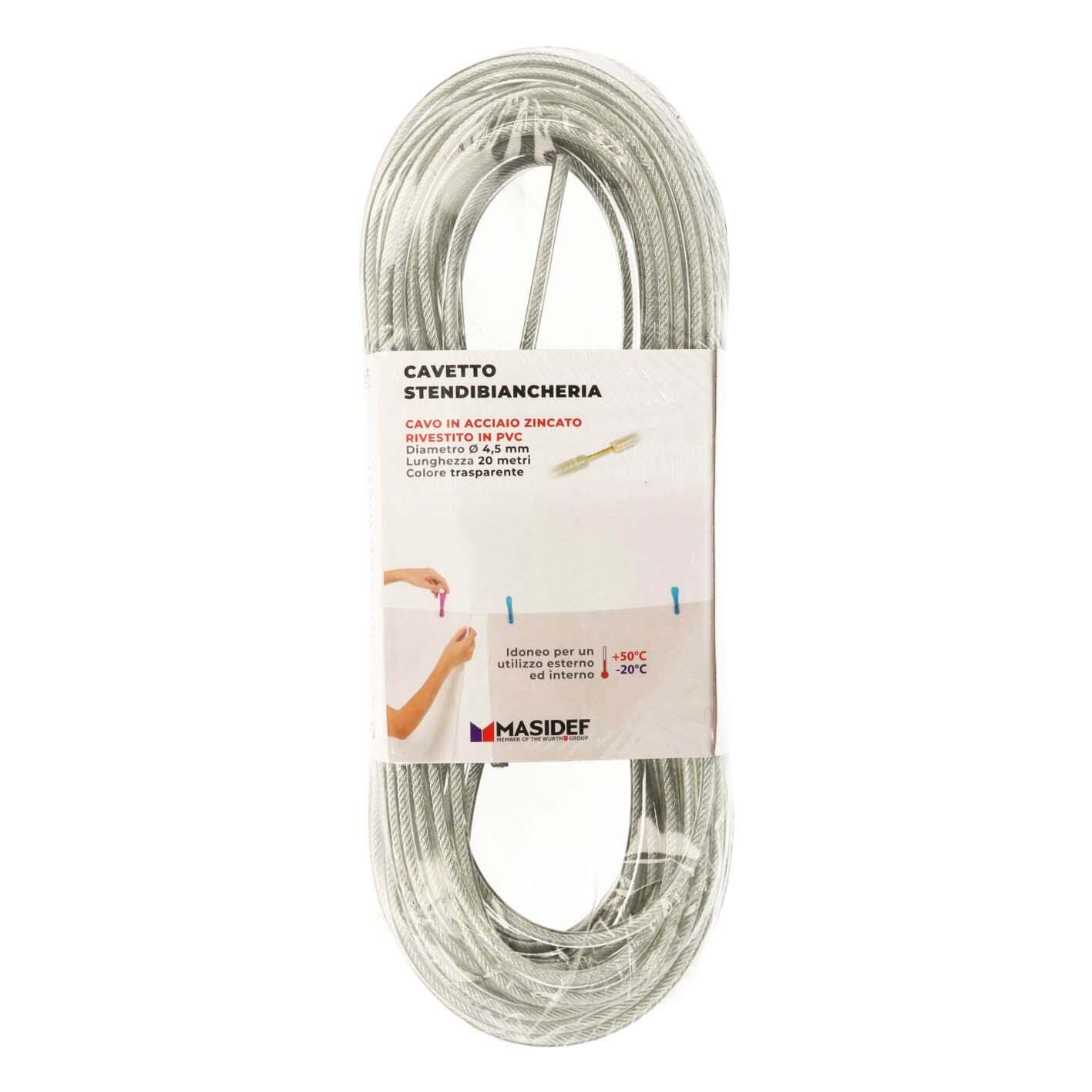Corda stendibiancheria STANDERS in acciaio rivestito in PVC trasparente  ø 4.5 mm L 20 M - 4