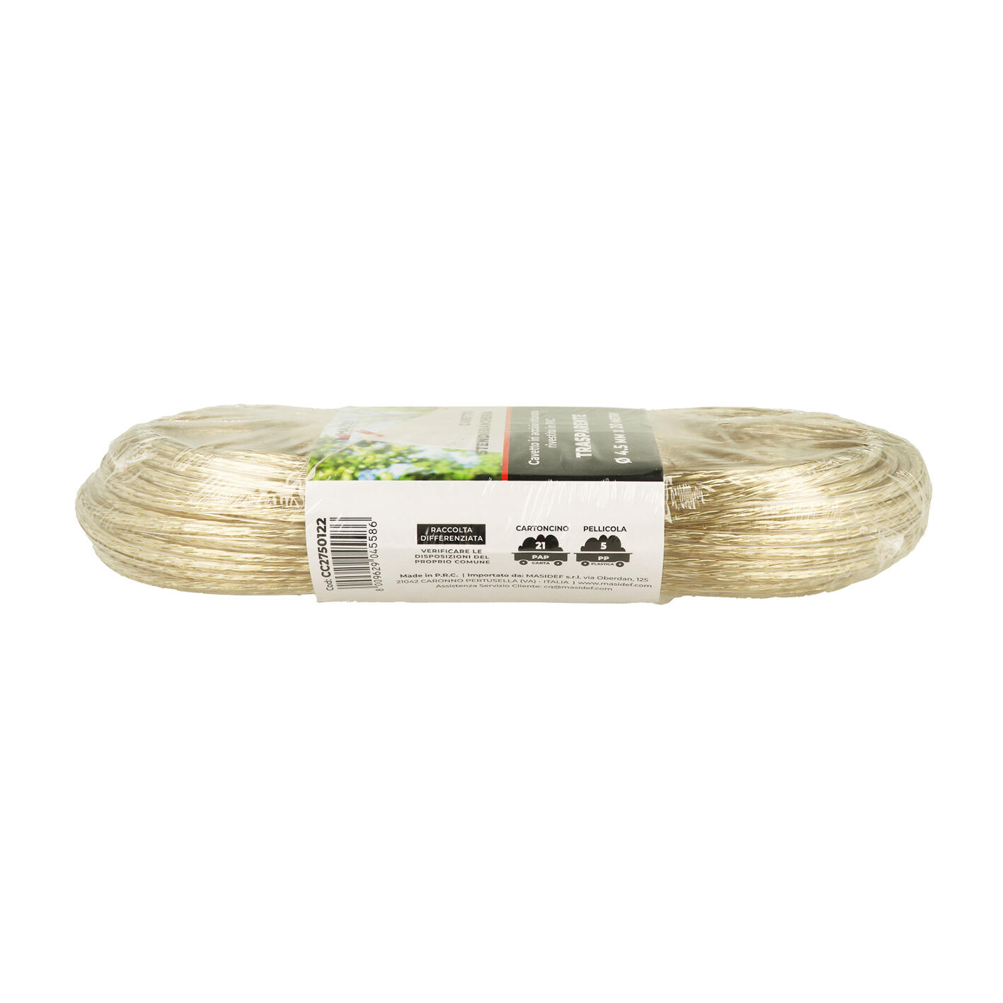 CORDA CAVO STENDI BIANCHERIA IN ACCIAIO PLASTIFICATO 4 mm X 20 MT + 6 MORSETTI - | Leroy Merlin