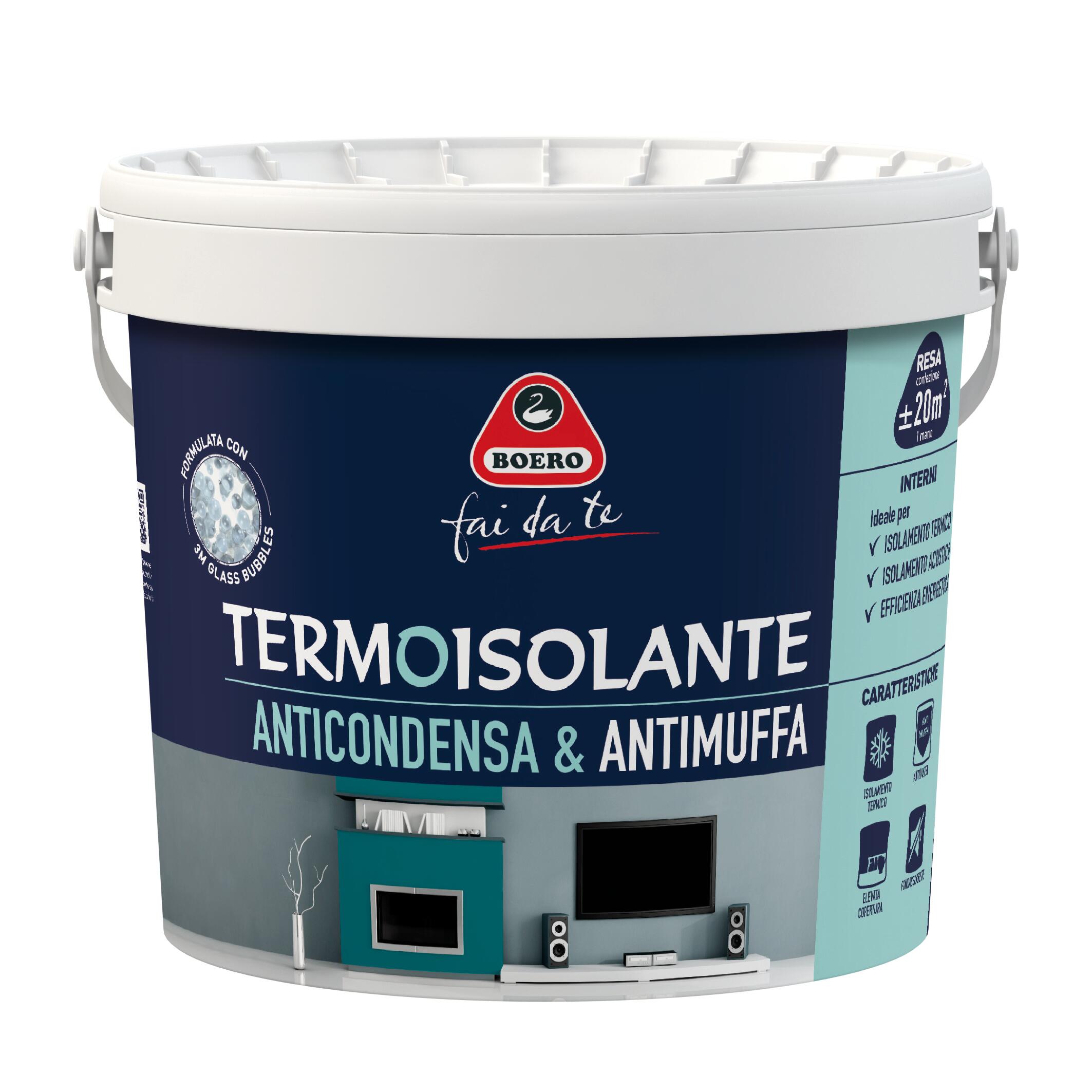 Pittura termoisolante Anticondensa & Antimuffa BOERO 4 L bianco - 4