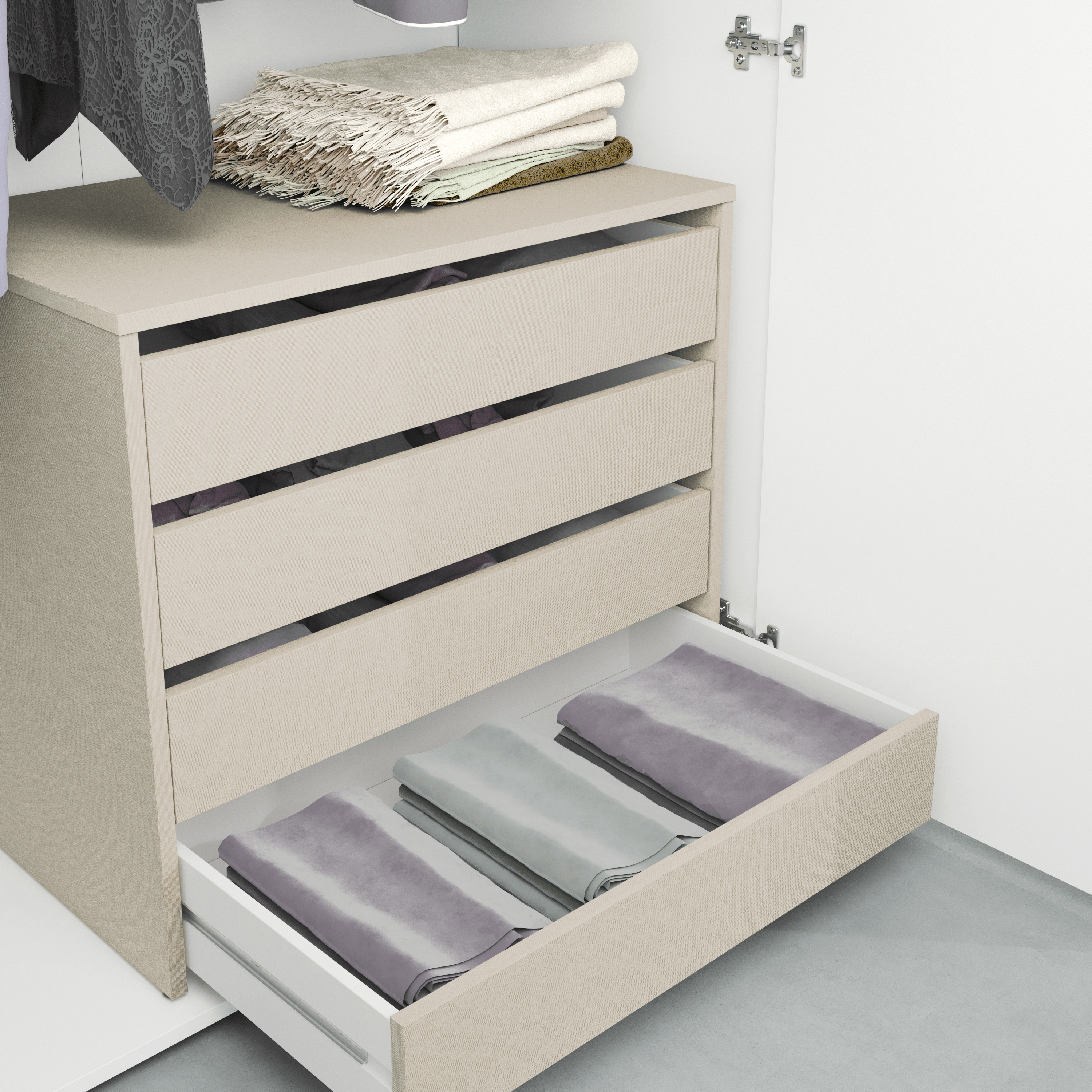 Cajonera KIT 4 cajones K-717 Serie MEKA Textil 60,7x70x45
 - 5