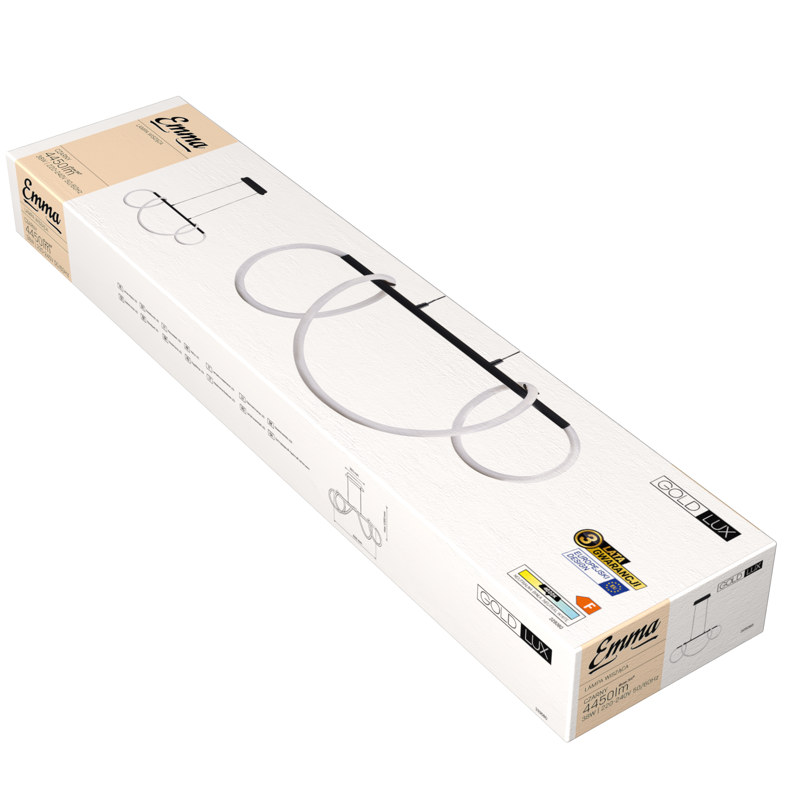 Lampa wisząca Emma czarna LED Sanico - 7