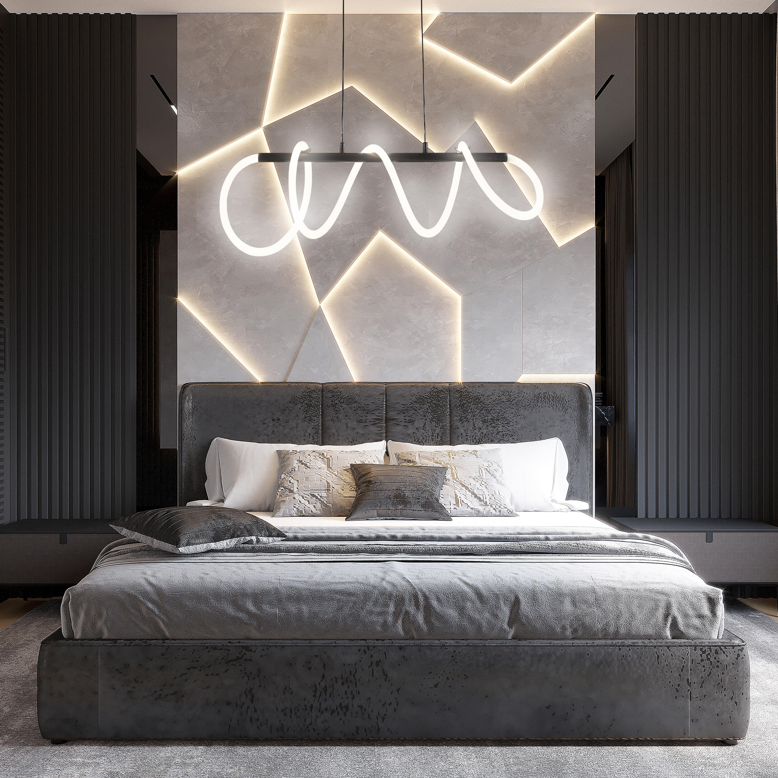 Lampa wisząca Emma czarna LED Sanico - 3