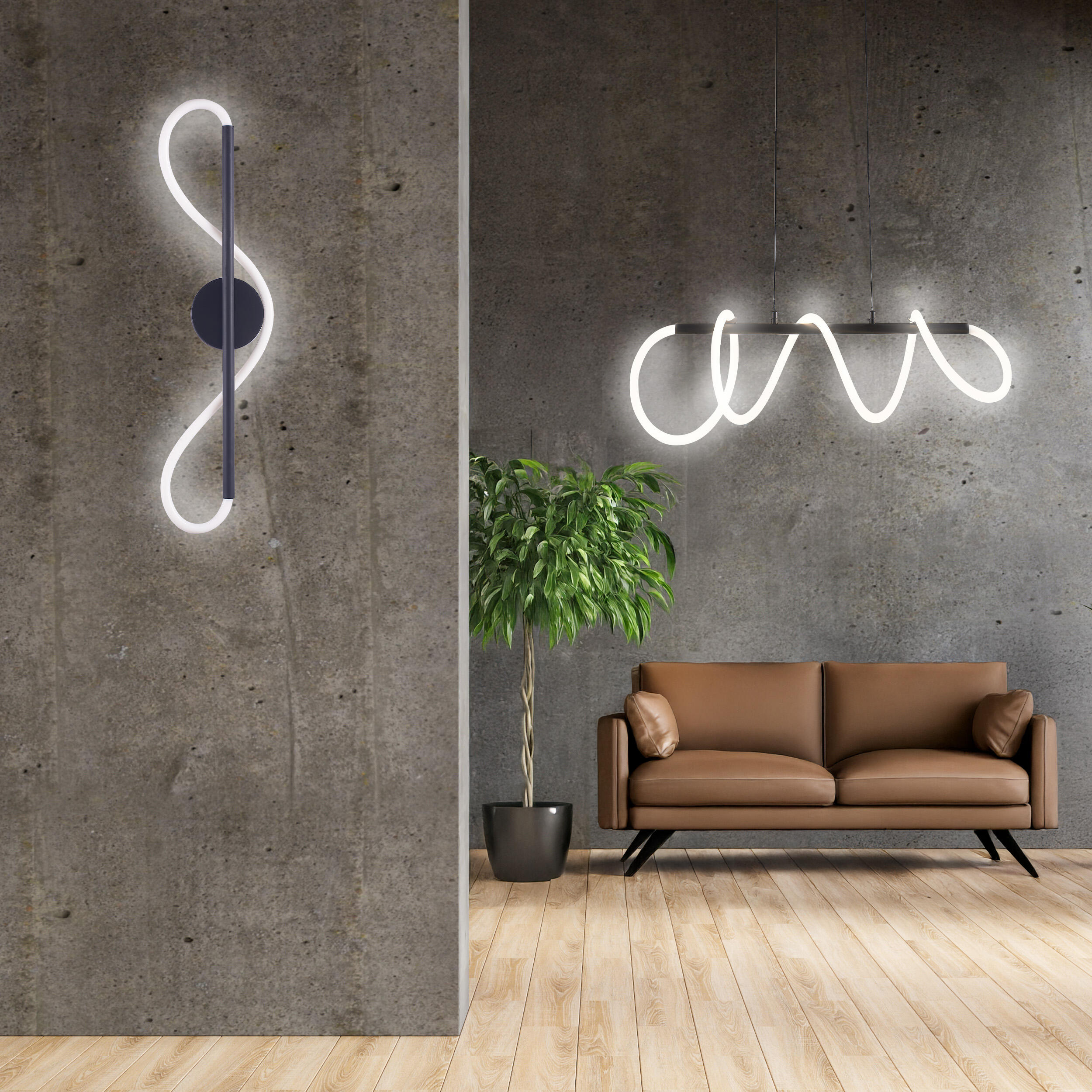 Lampa wisząca Emma czarna LED Sanico - 2