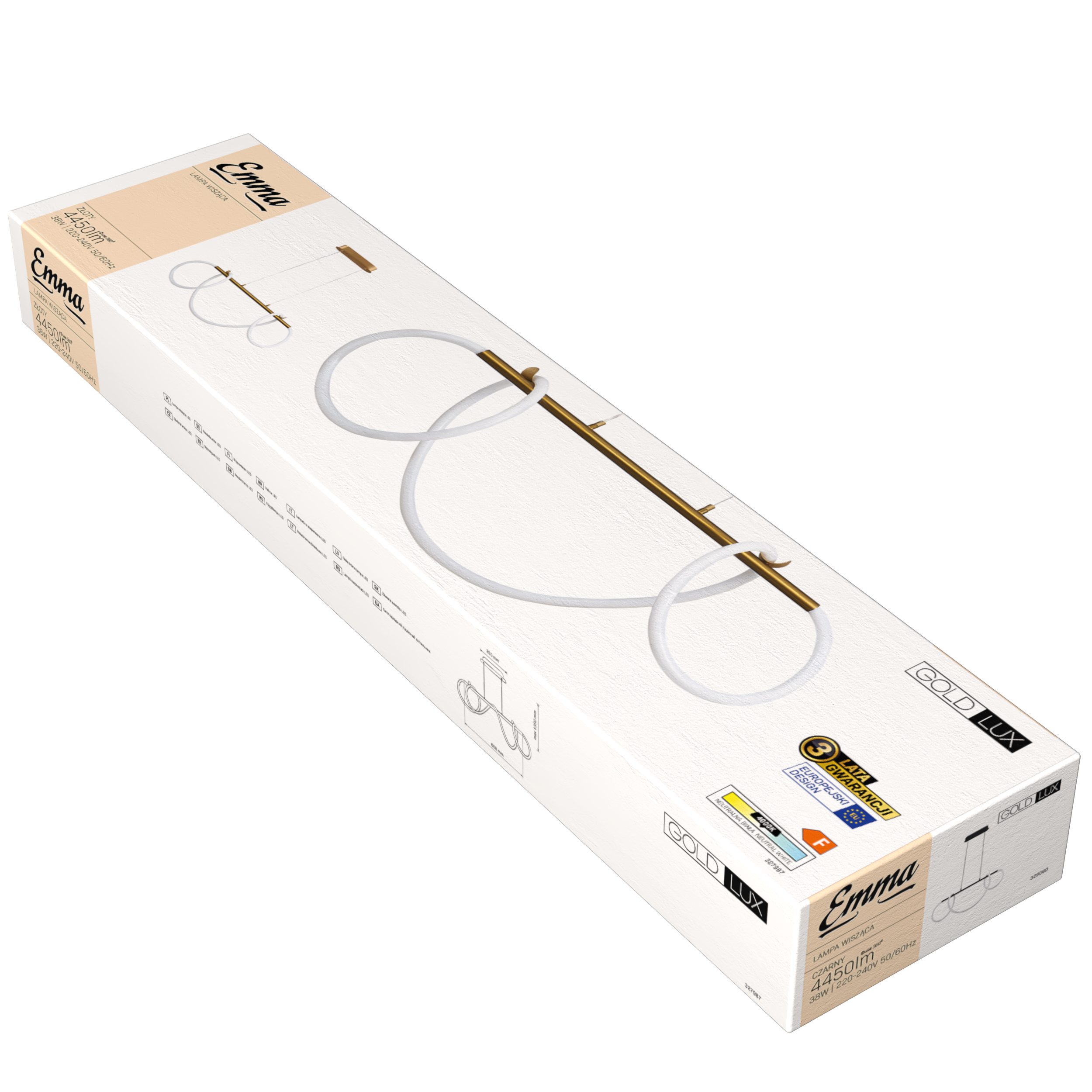 Lampa wisząca Emma złota LED Sanico - 7