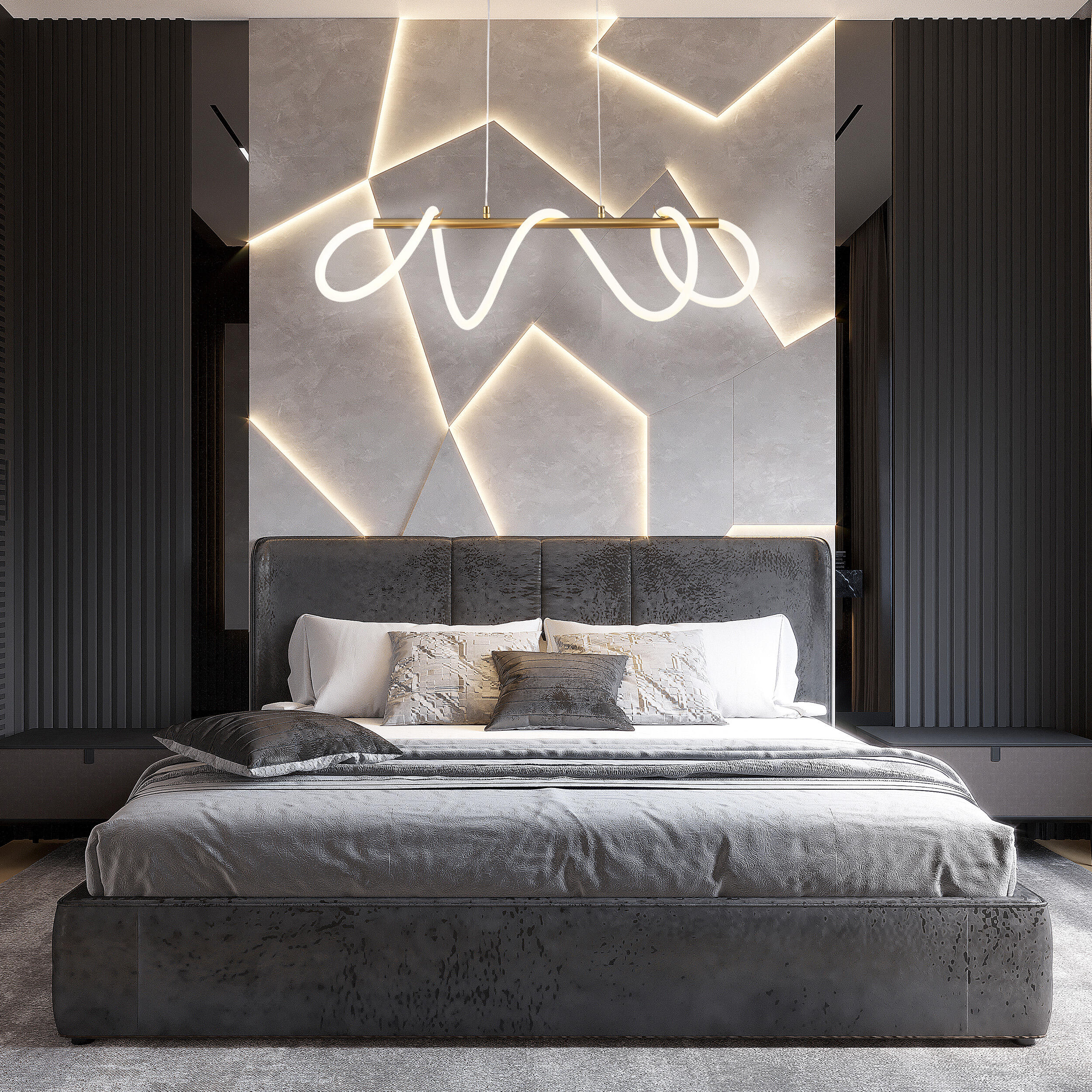 Lampa wisząca Emma złota LED Sanico - 4