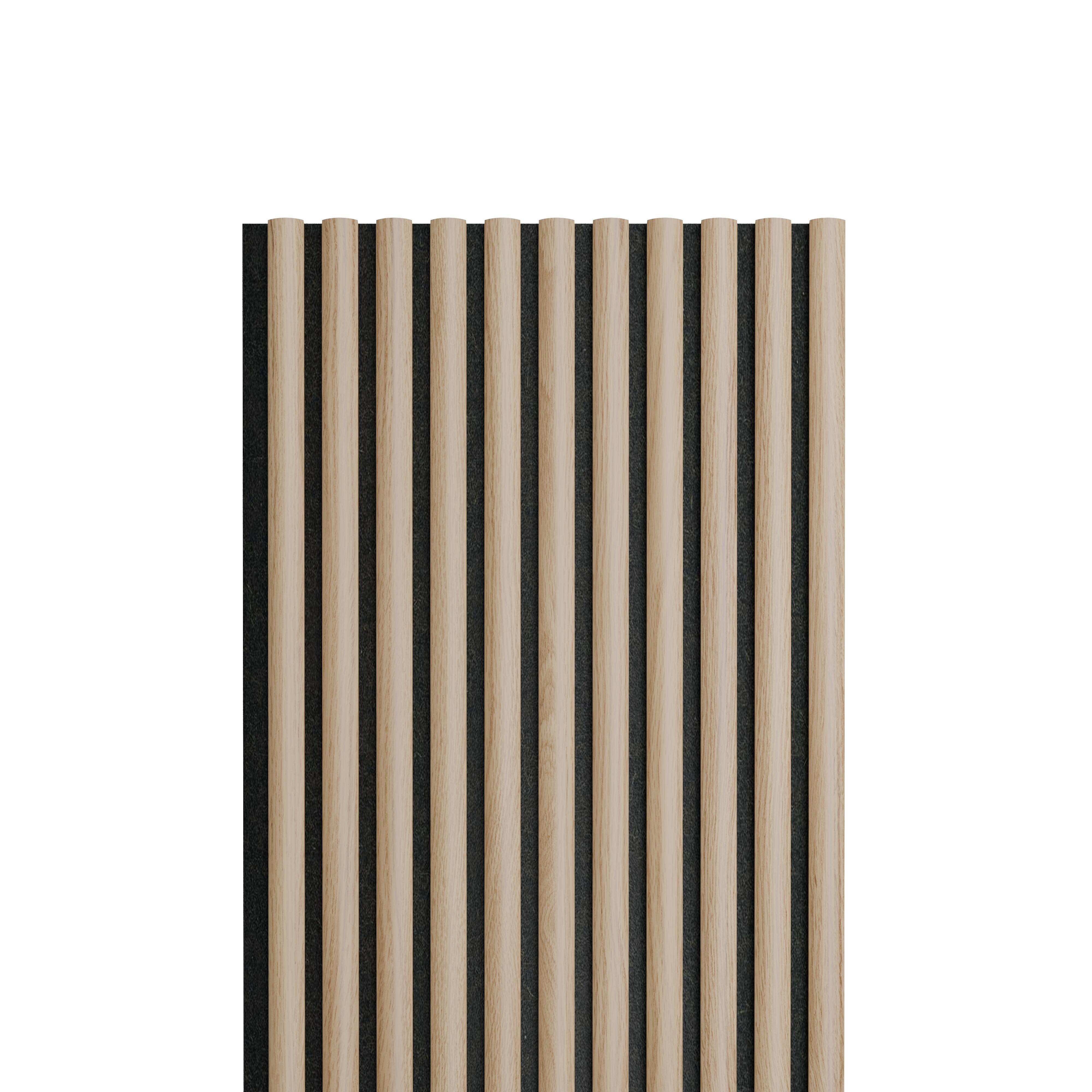 Panele ścienne 3D Lamel na czarnym filcu 265x30 cm Dąb 11 lameli - 7