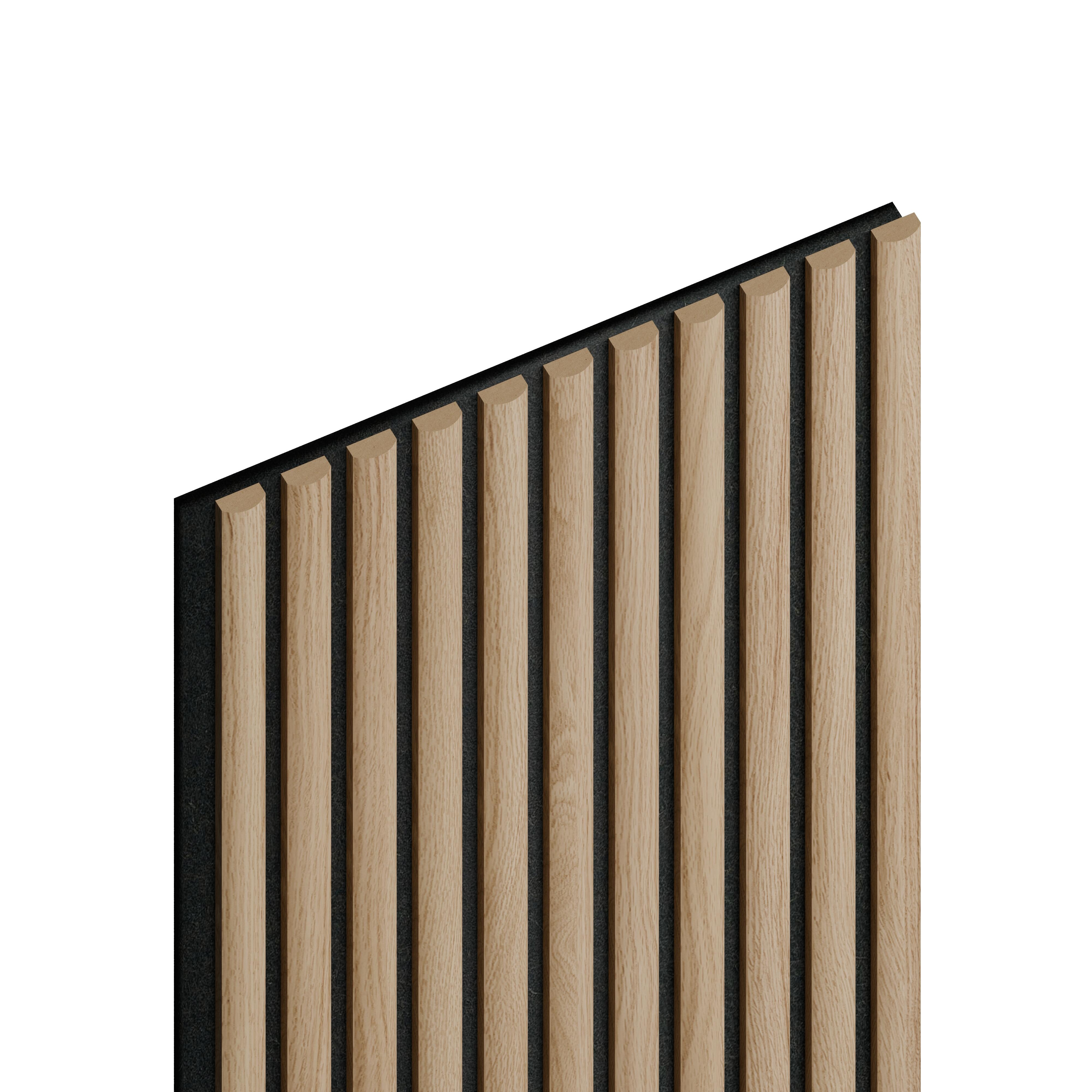 Panele ścienne 3D Lamel na czarnym filcu 265x30 cm Dąb 11 lameli - 6