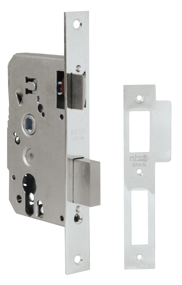 CERRADURA EMBUTIR PUERTA DE MADERA 40MM. 840/47 CROMO AMIG