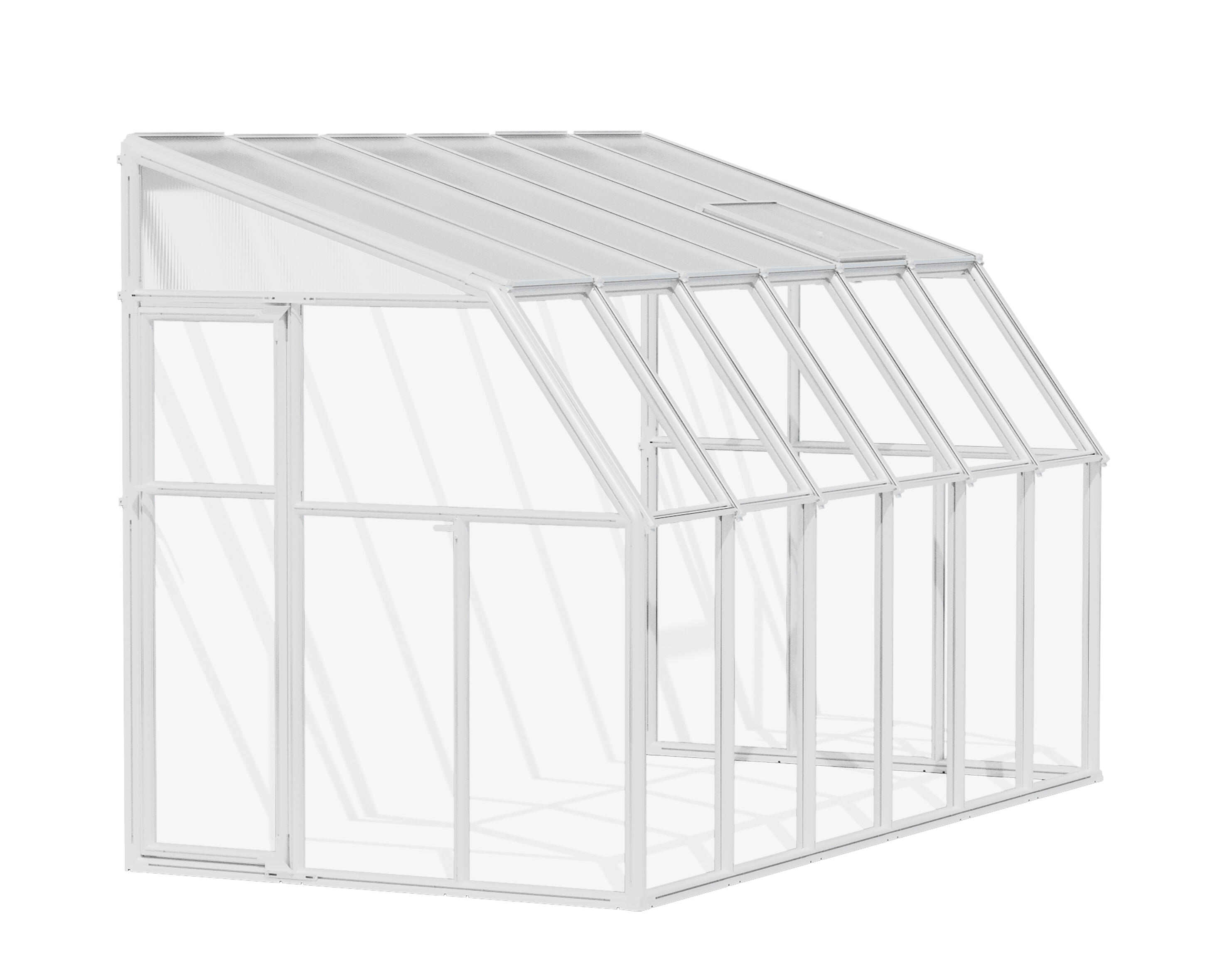 pergola para porche de aluminio palram sun room de 386 x 2 m blanco