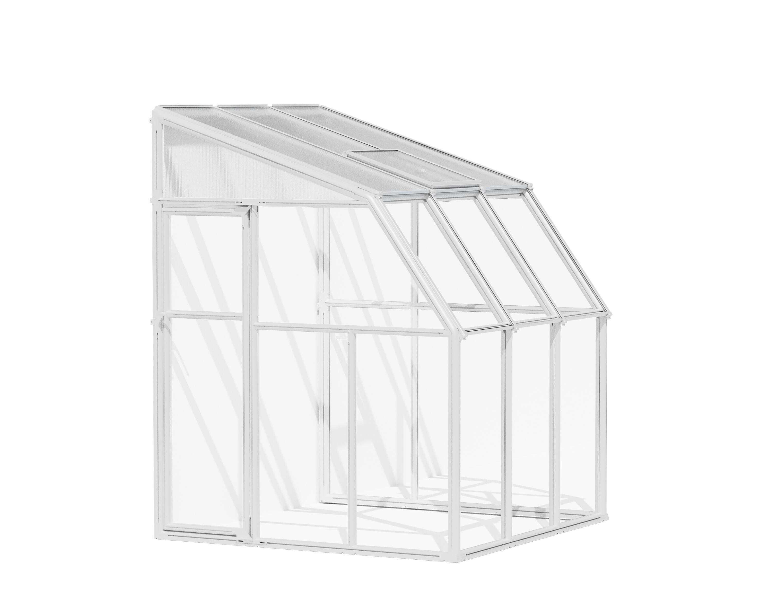 pergola para porche de aluminio palram sun room de 2 x 2 m blanco