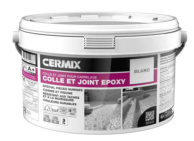 Colle et joint époxy CERMIX, blanc 3 kg
