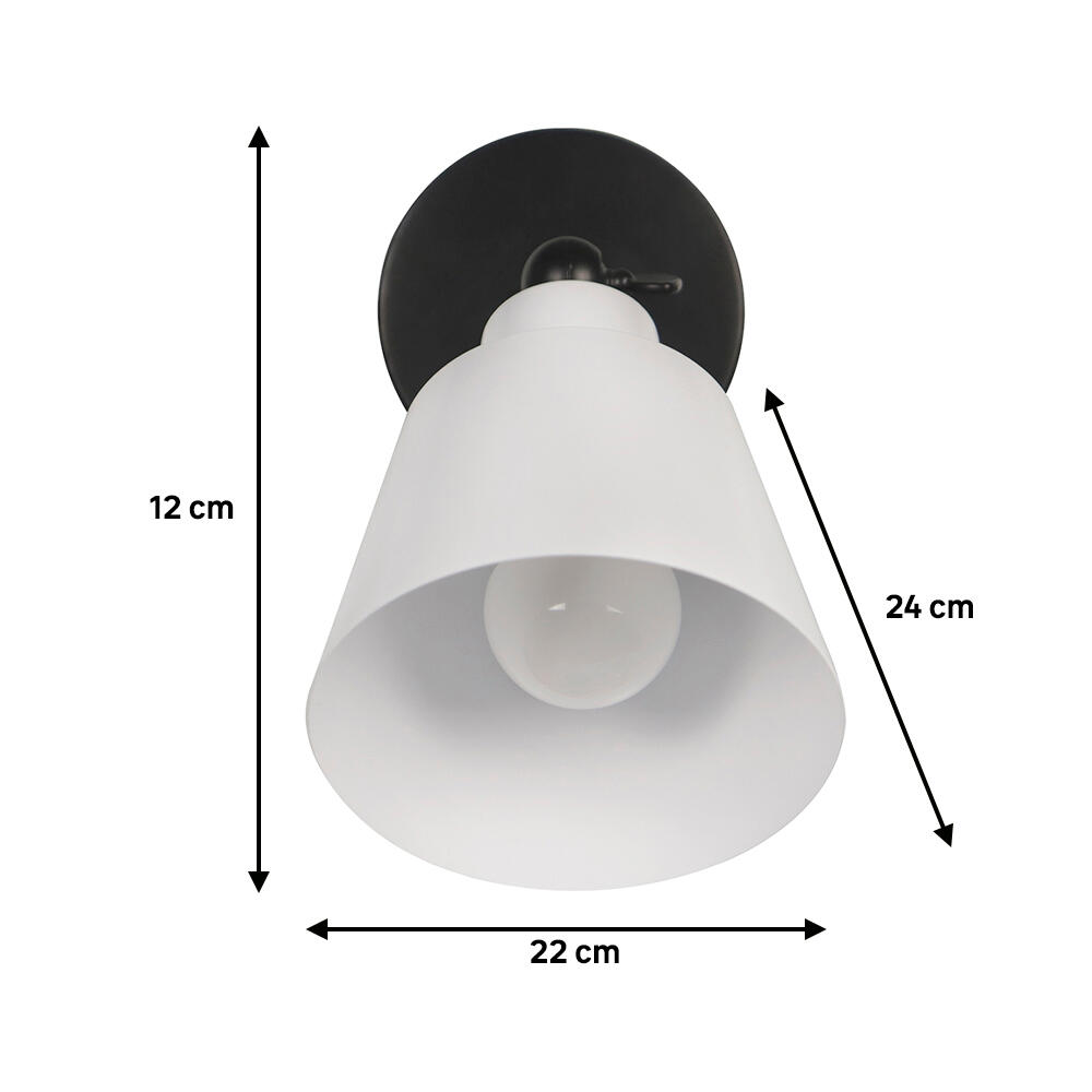 Aplique Sino E27 blanco 22 cm - 3