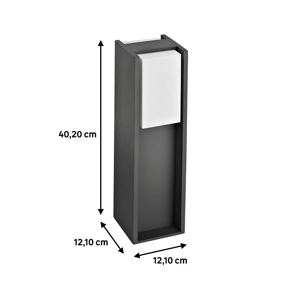 Baliza de jardín exterior E27 Philips 40.2 cm negro resistencia IP44 - 3