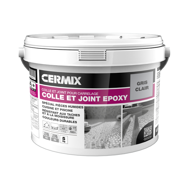 Colle et joint époxy CERMIX, gris clair 5 kg