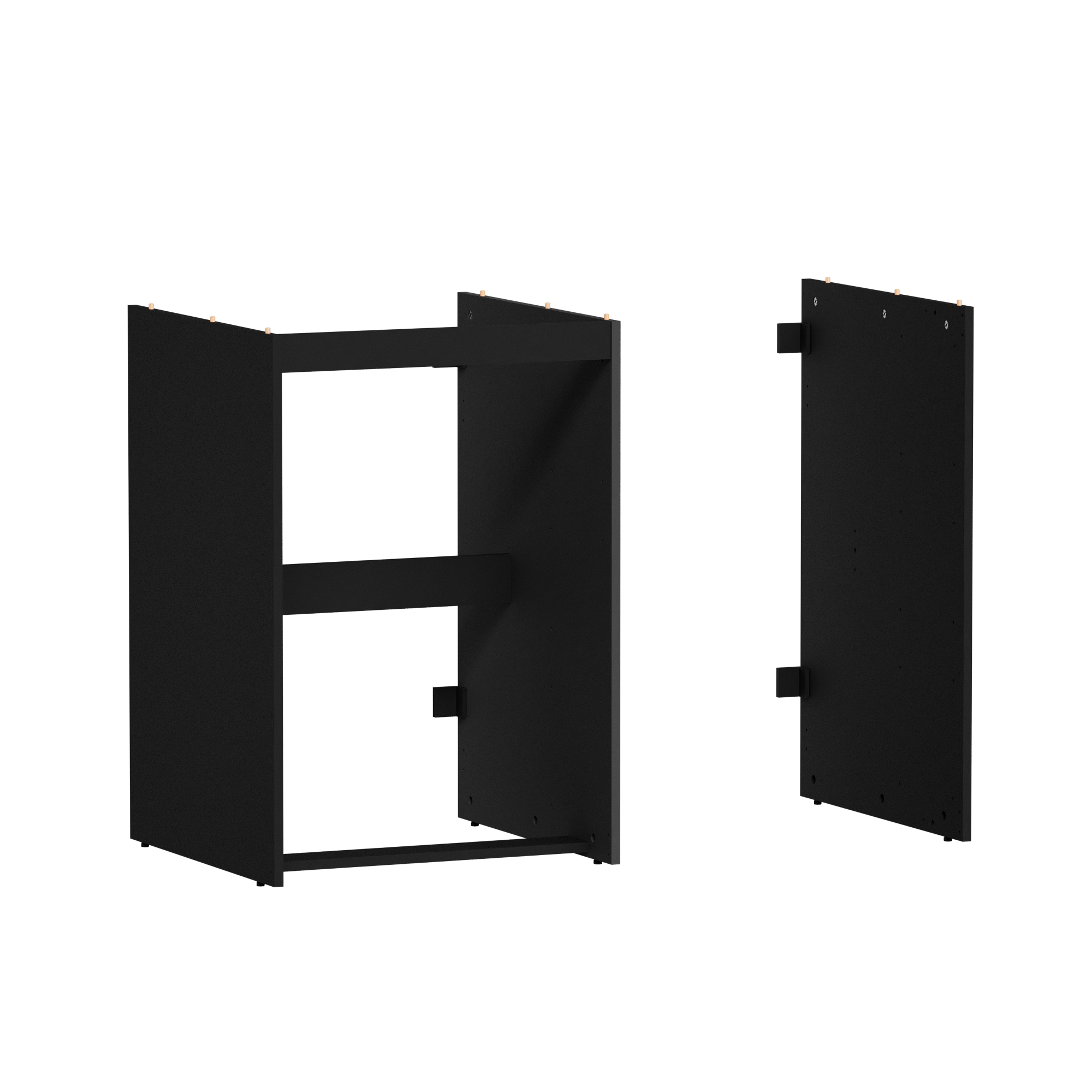 Armoire à linge (modulable) l.122.6 x H.87.6 x P.60cm noir Remix - 4