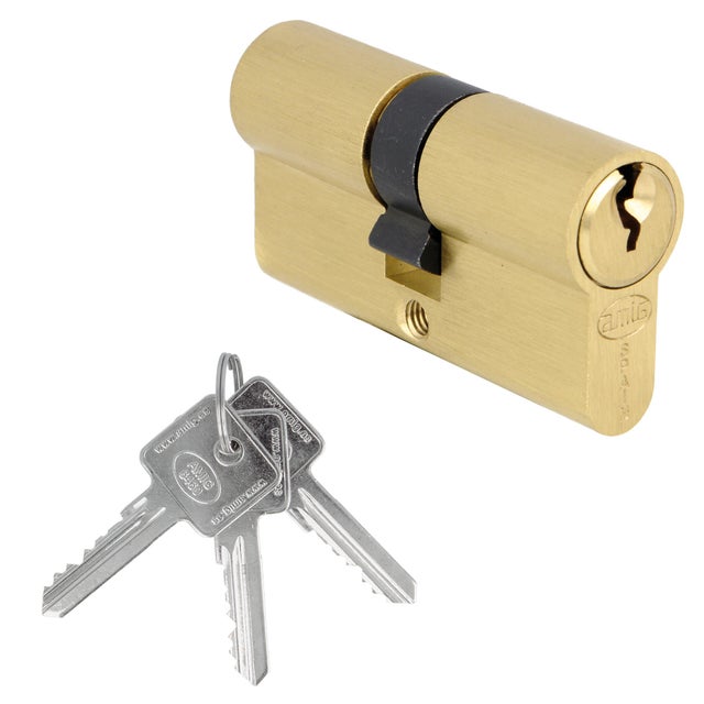 CILINDRO BOMBIN 30X30MM SERRETA LEVA 13MM. 9470 LATON AMIG