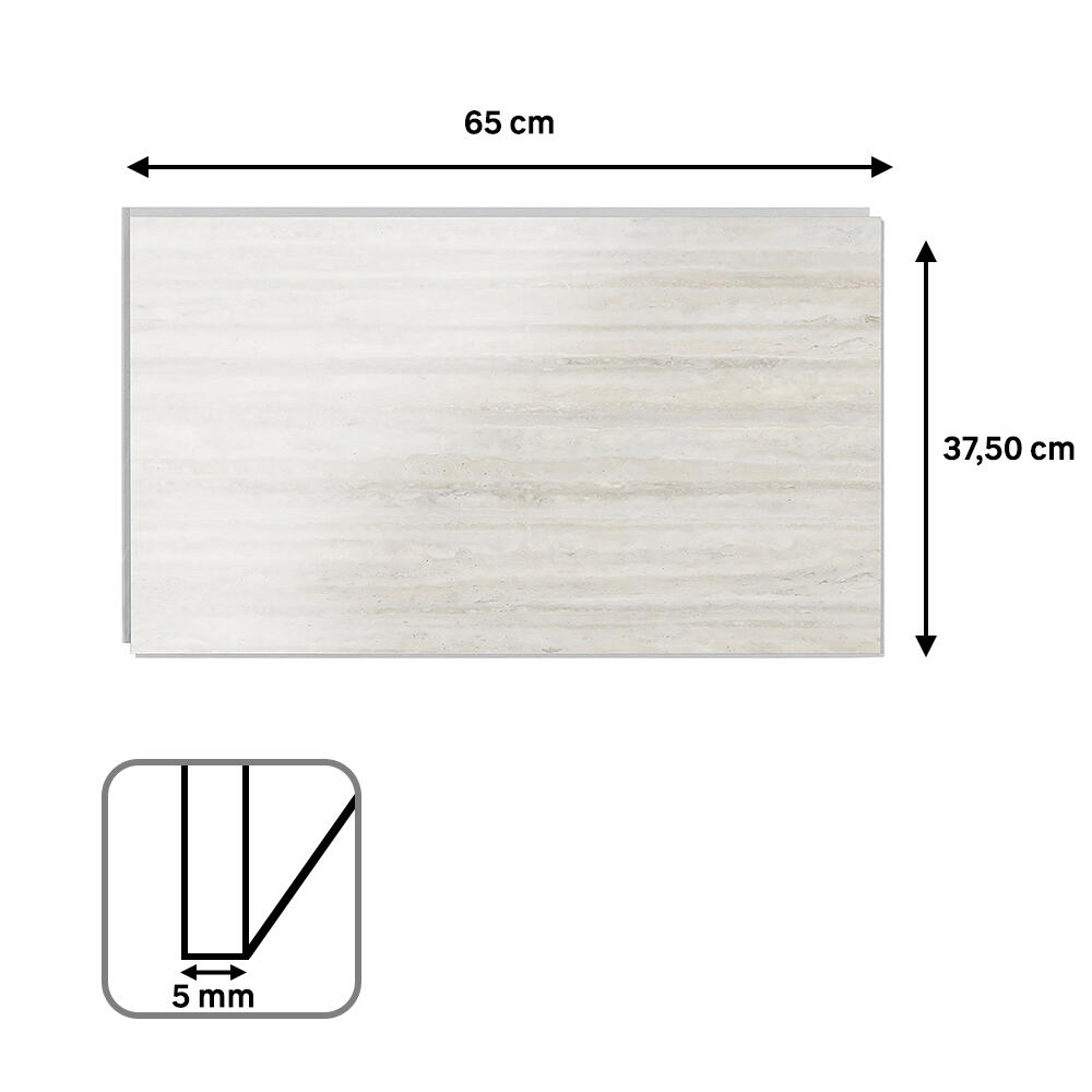 Revestimiento de pared decorativo efecto madera de PVC serie Dumawall+ Gloss Travis de 65x37,5cm - 16