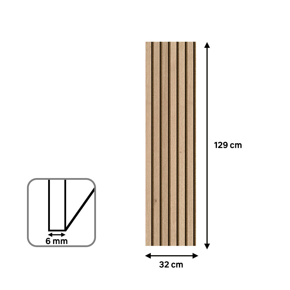 Revestimiento de pared palillería efecto 3D MDF Yute bicolor roble/negro 129X32cm - 4