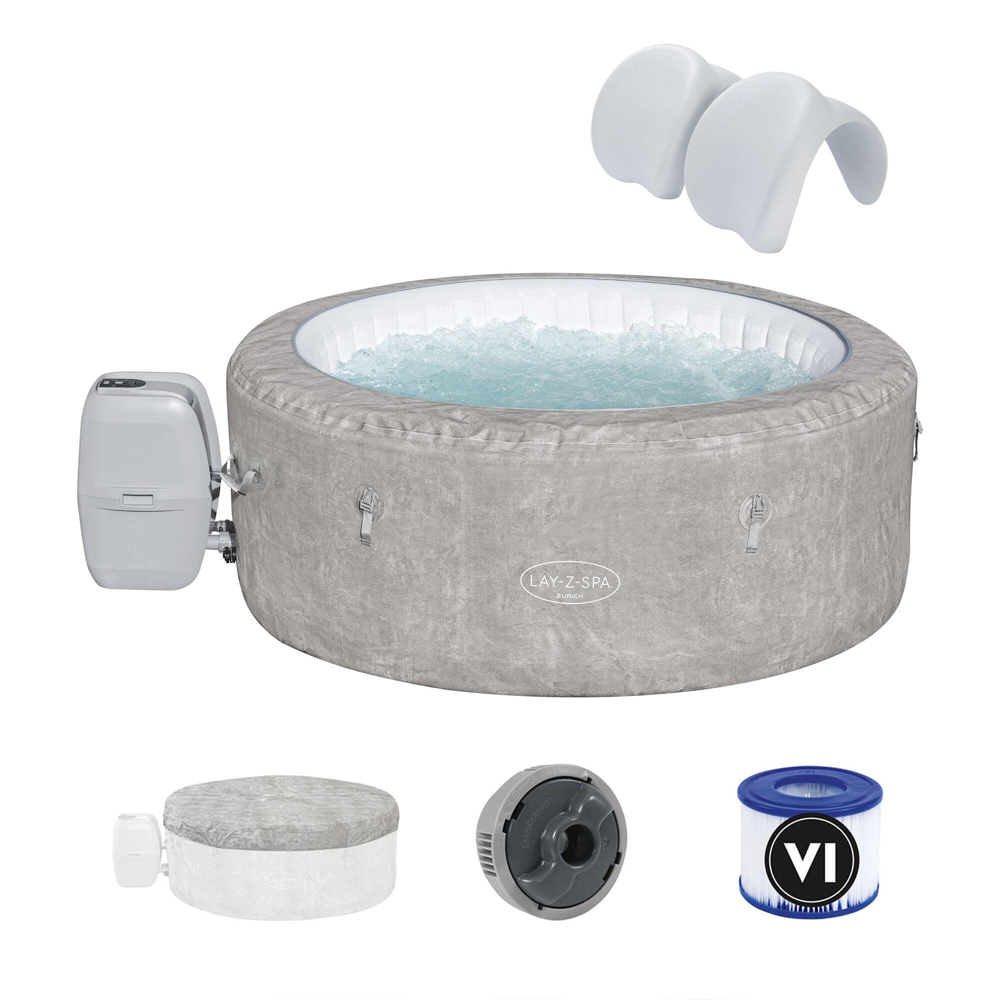 Spa de exterior hinchable lay-z de 180x66x180cm con 4 plazas