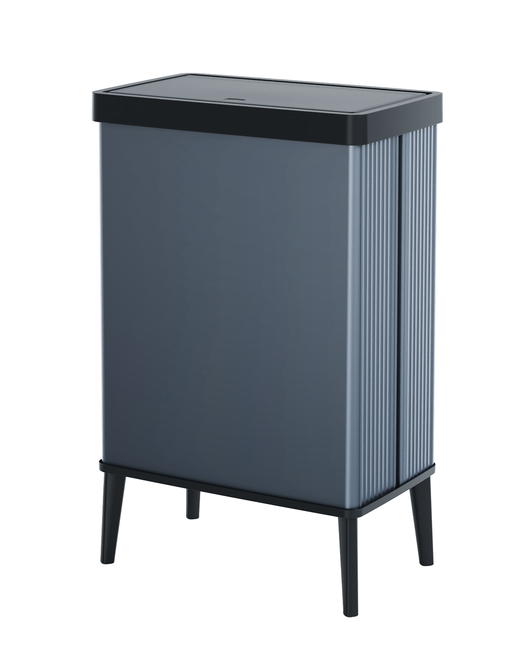 Cubo de la basura con tapa 54l azul curver