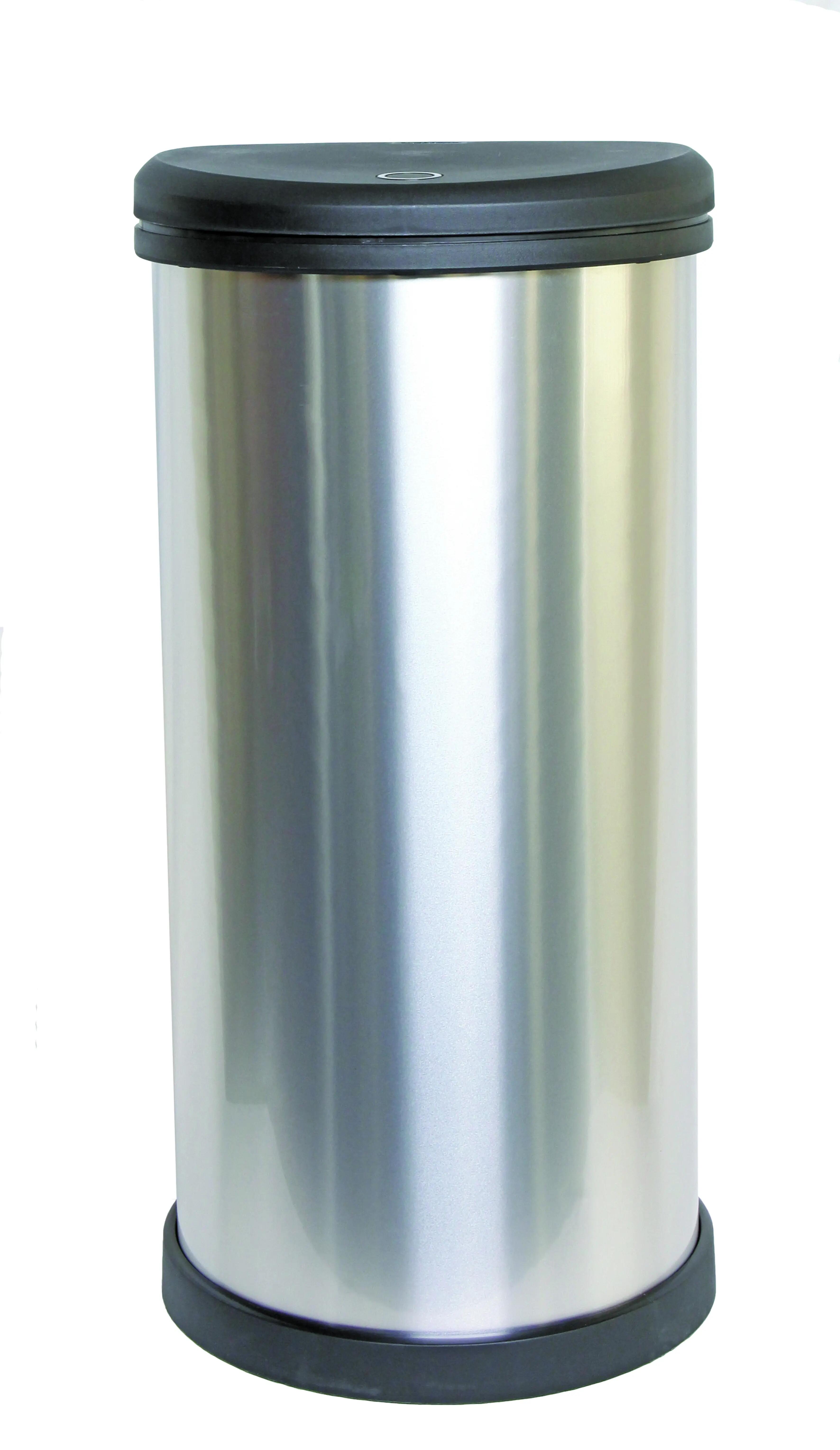 Cubo de la basura con pedal redondo 40l metal curver