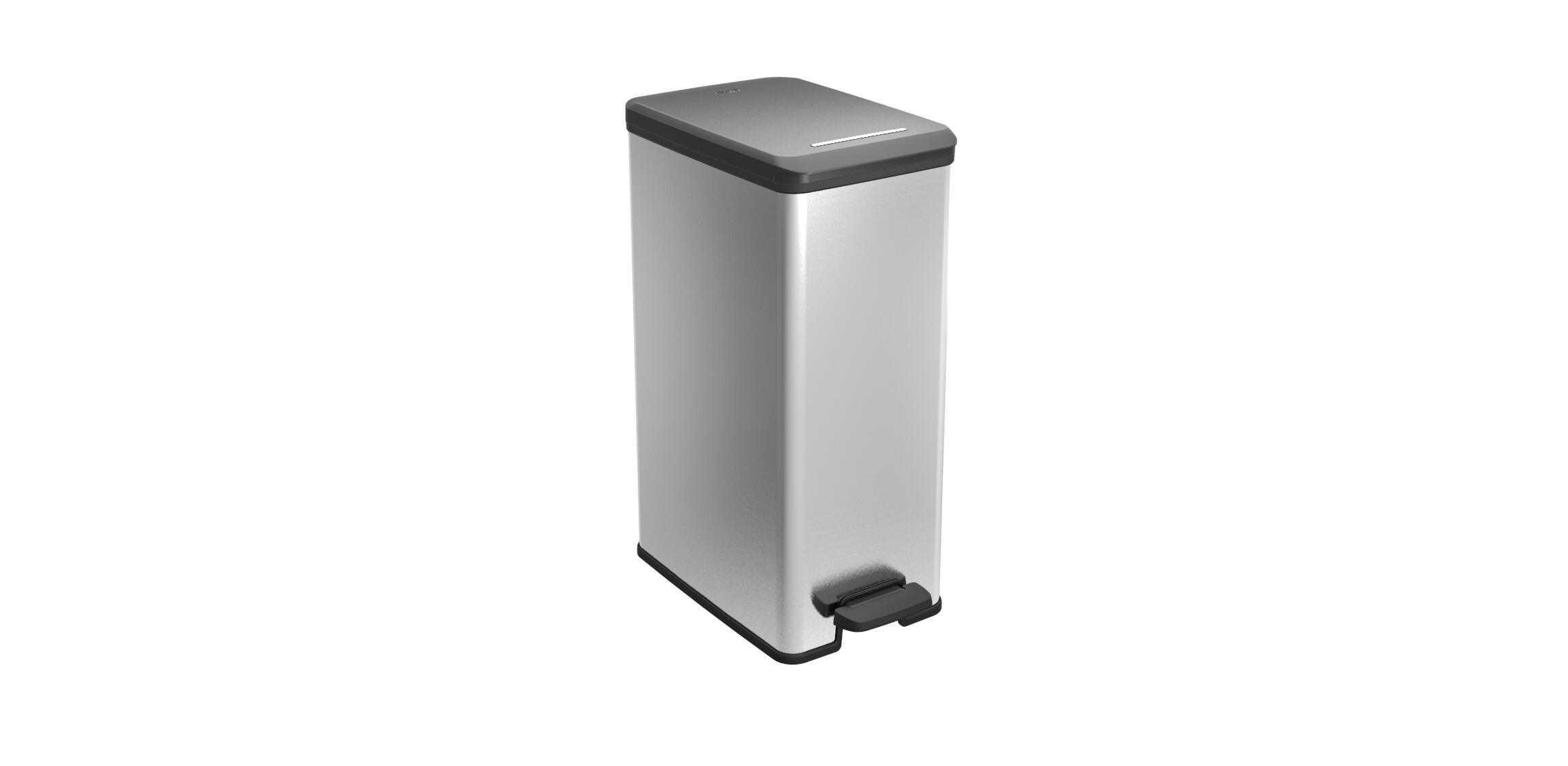 Cubo de la basura con pedal 40l square curver metal