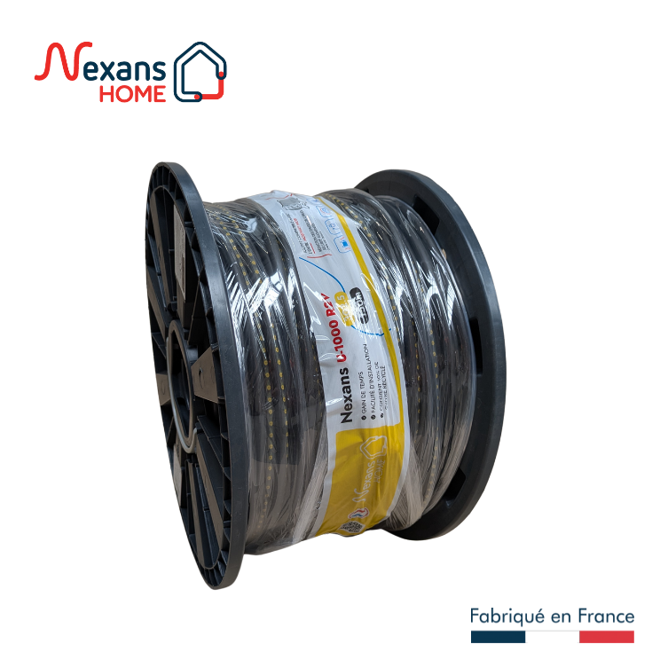 Câble électrique 3 G 2.5 mm² u1000r2v L.150 m, noir, Touret MOBIWAY - 4