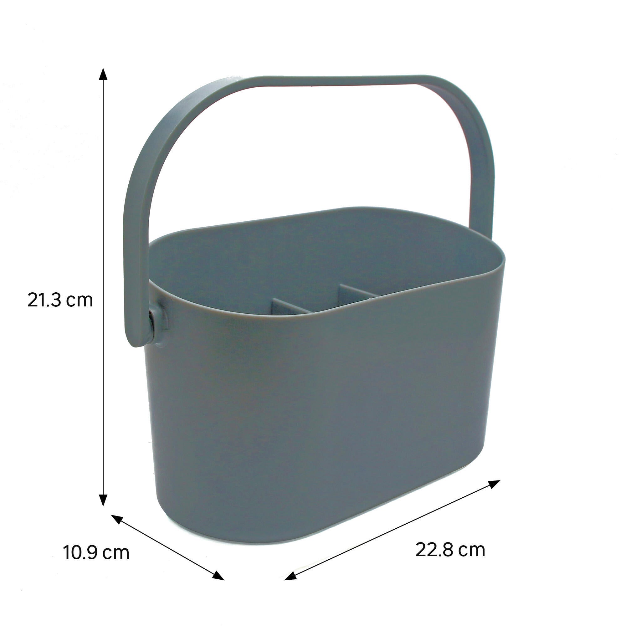 Porta utensilios de cocina con asas ELEKI 4 compartimentos gris - 7
