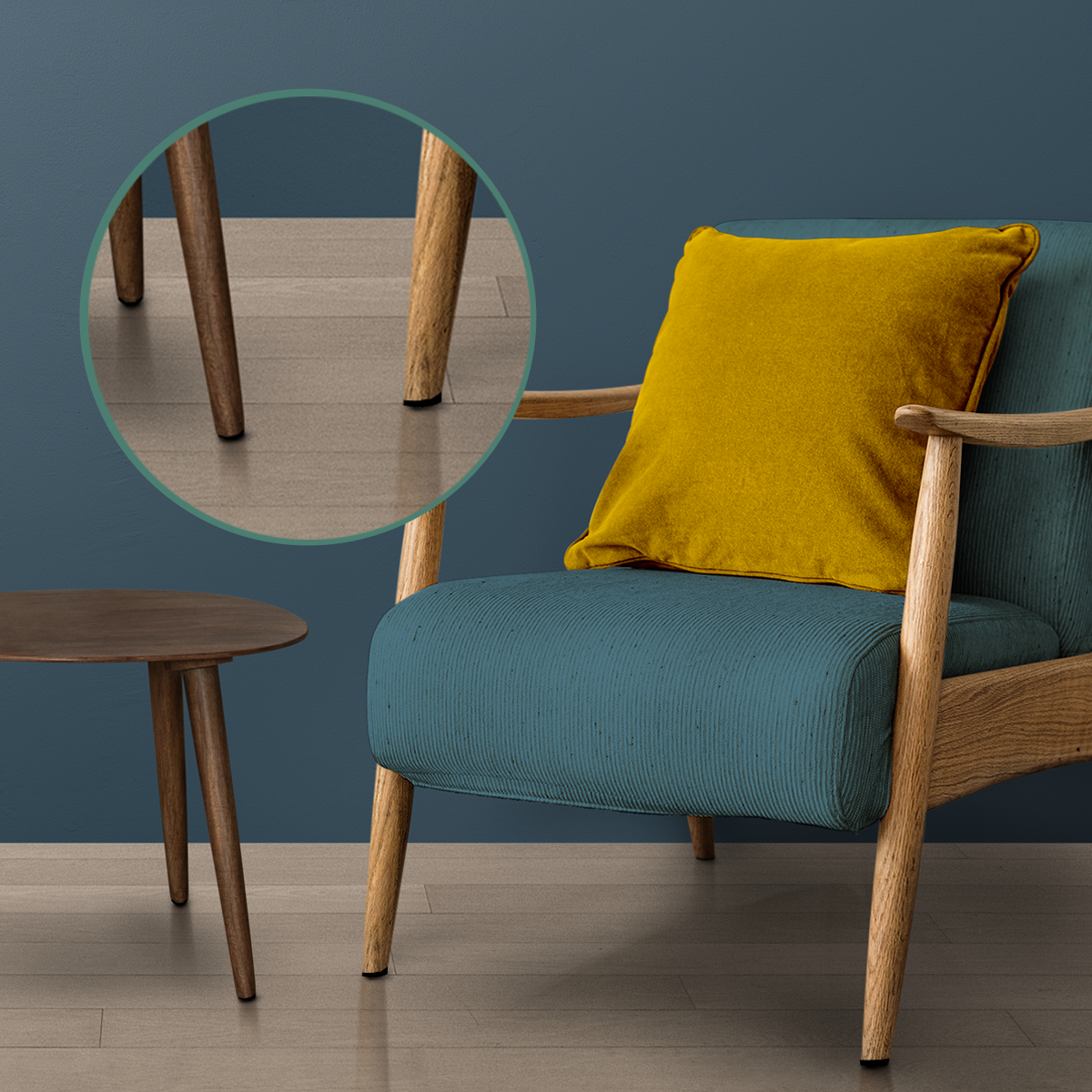 Sottopiede per mobile tondo STTG/4 22 NR in gomma naturale (caucciù) Nero Ø 10 x H 3 mm, 4 pezzi - 2