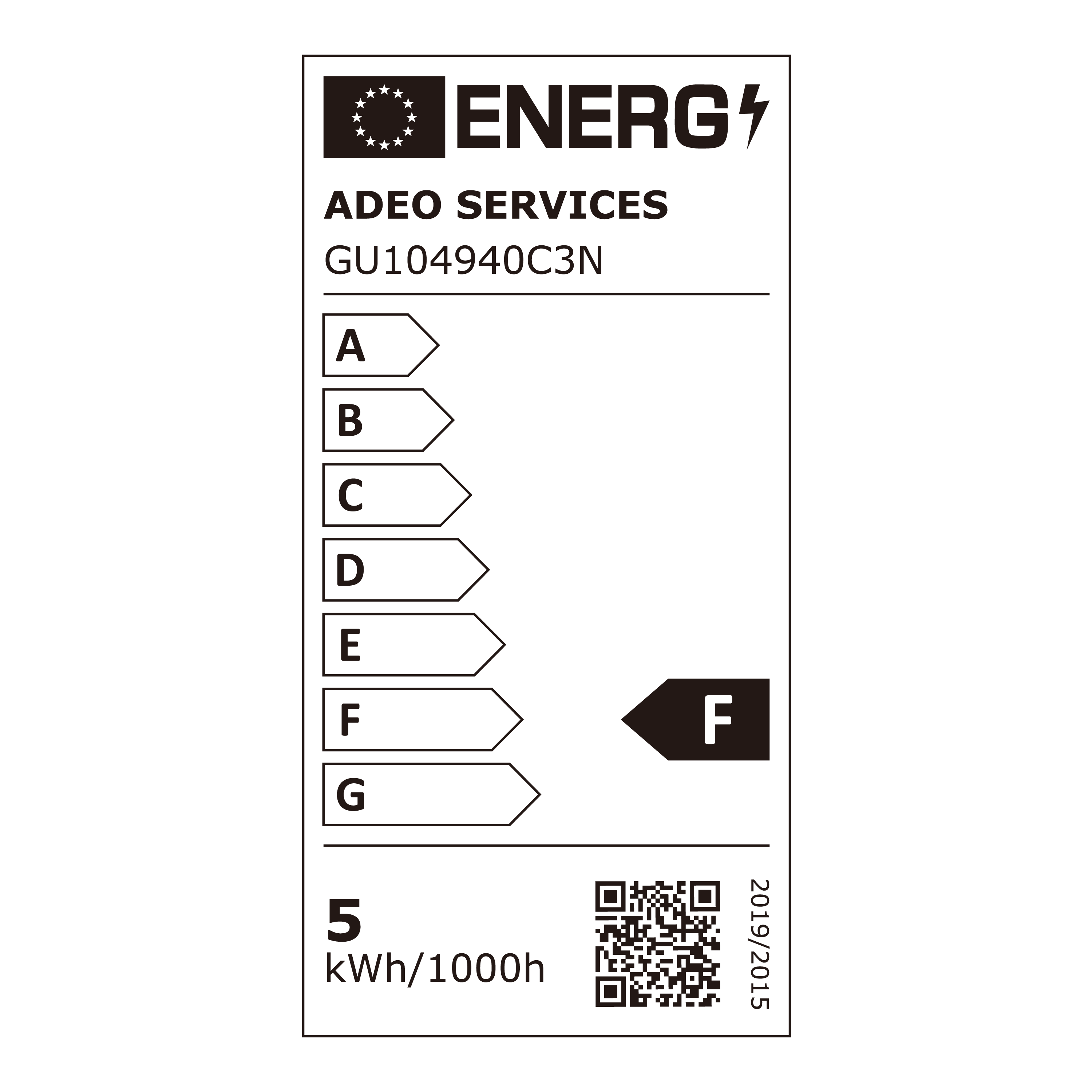 Lot de 3 ampoules led, réflecteur GU10, 450lm = 4,9W, blanc neutre - 5