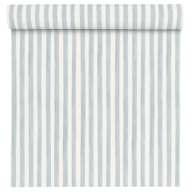 Tapeta w pasy Kids niebieska winylowa na flizelinie