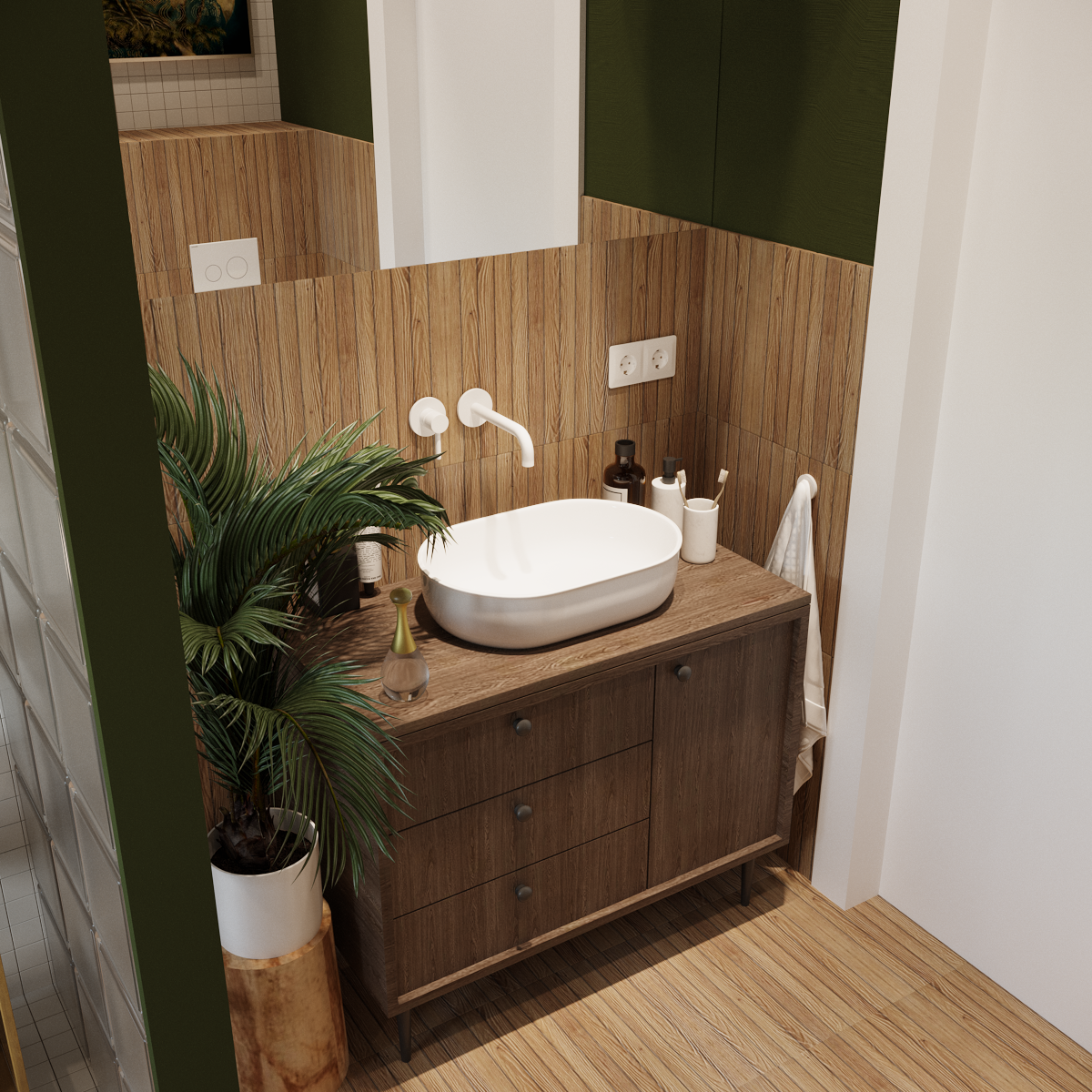 Umywalka ceramiczna nablatowa Moduo 50 Cersanit - 7