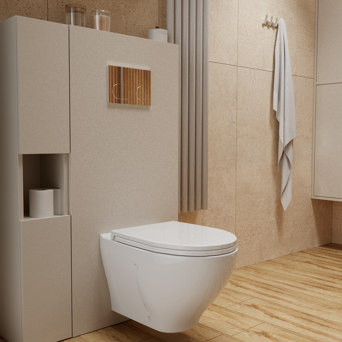 Przycisk spłukujący do stelaża chromowany błyszczący Auro Cersanit - 3