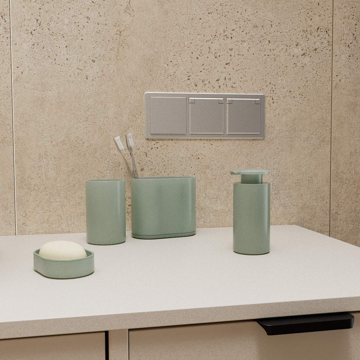 Gres szkliwiony Moonrow Beż Mat 59,8x59,8 Cersanit - 7