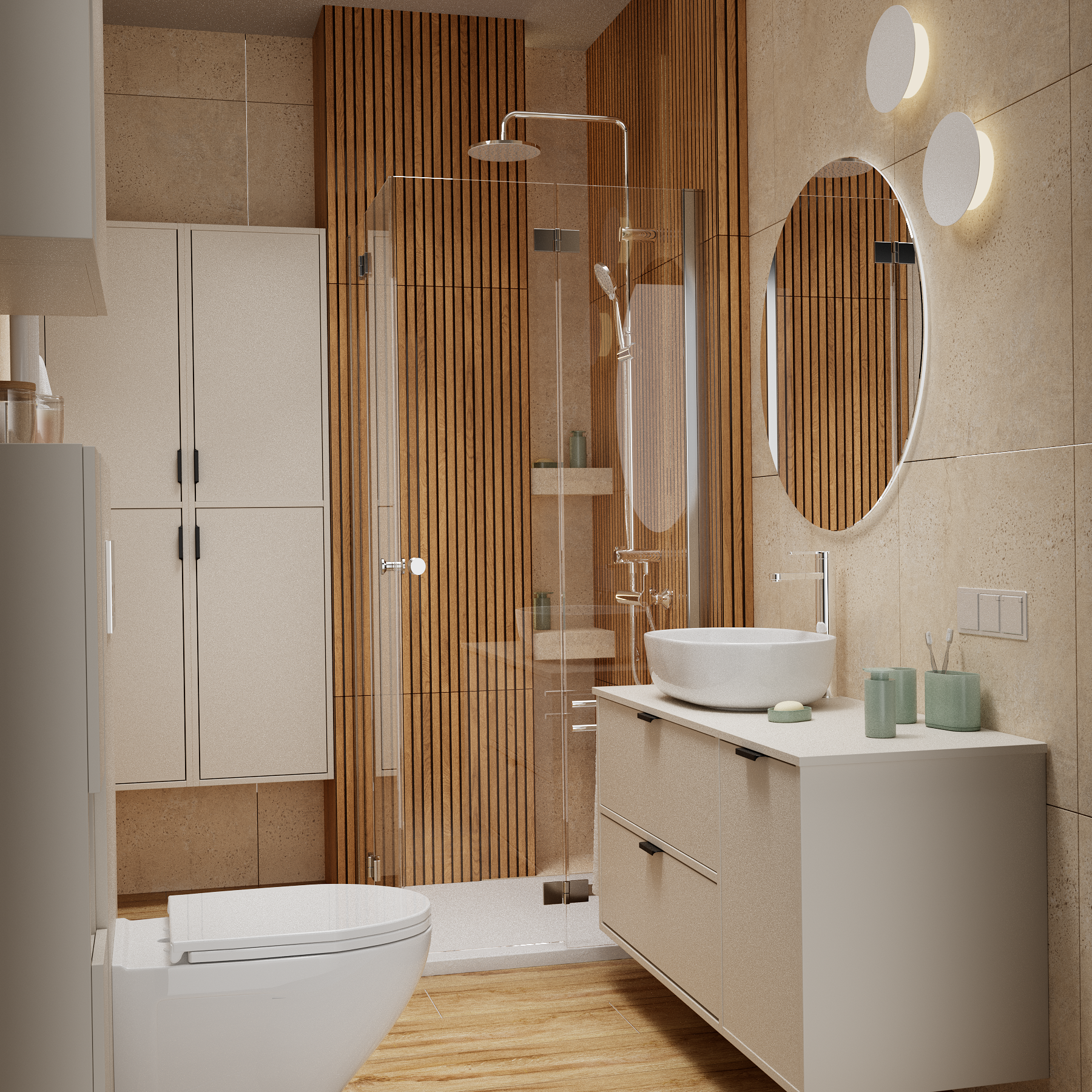 Umywalka ceramiczna nablatowa Moduo 50 Cersanit - 3