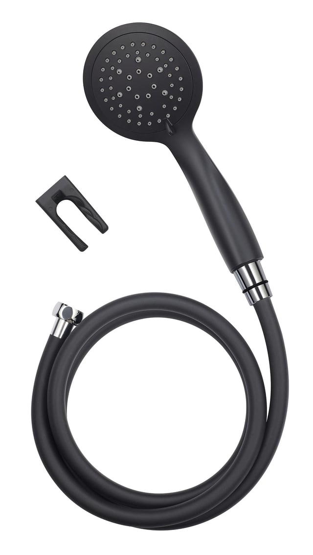 KIT DE DUCHA CON SOPORTE NEGRO 5 FUNCIONES