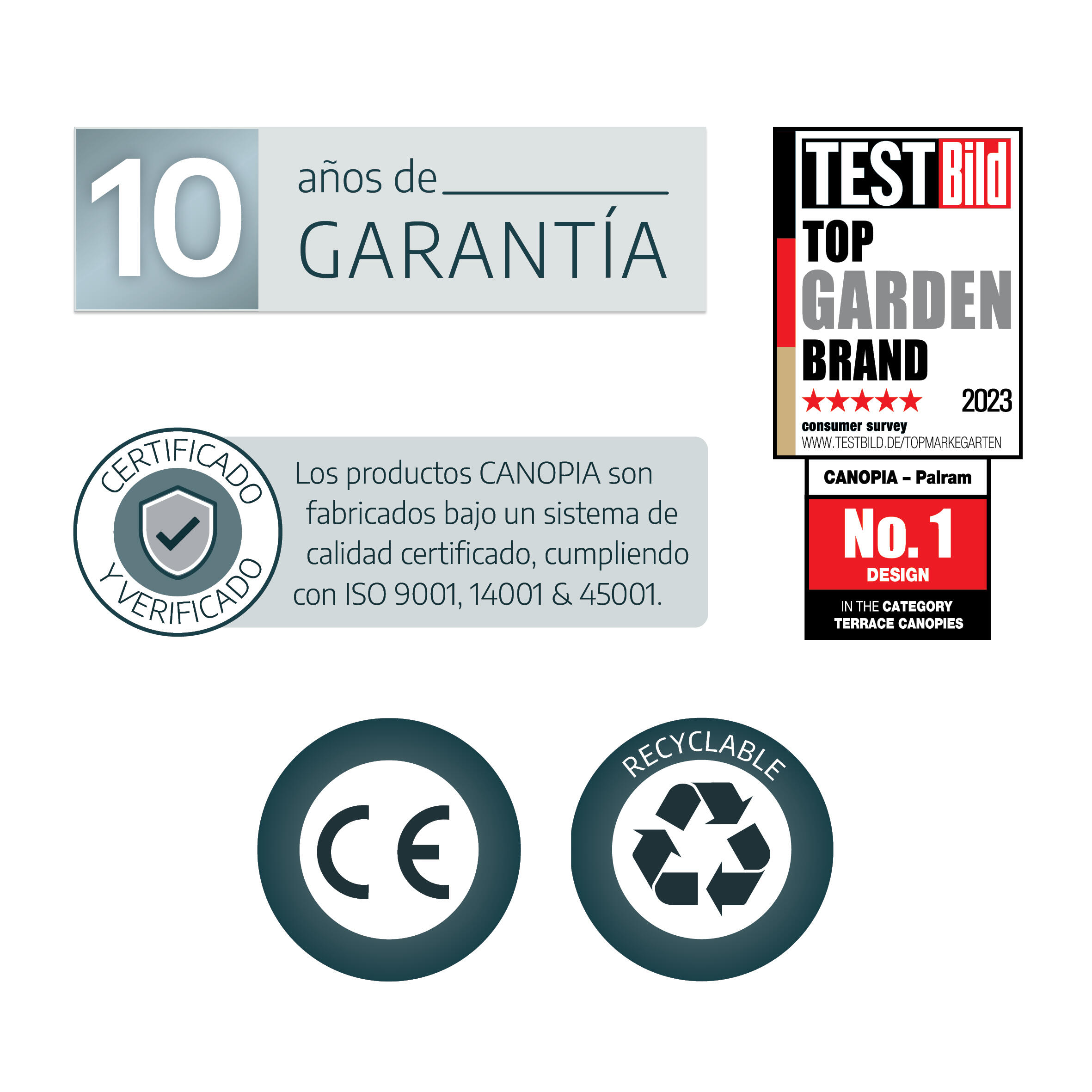 Panel de pérgola de acrílico 305x257xcm - 5