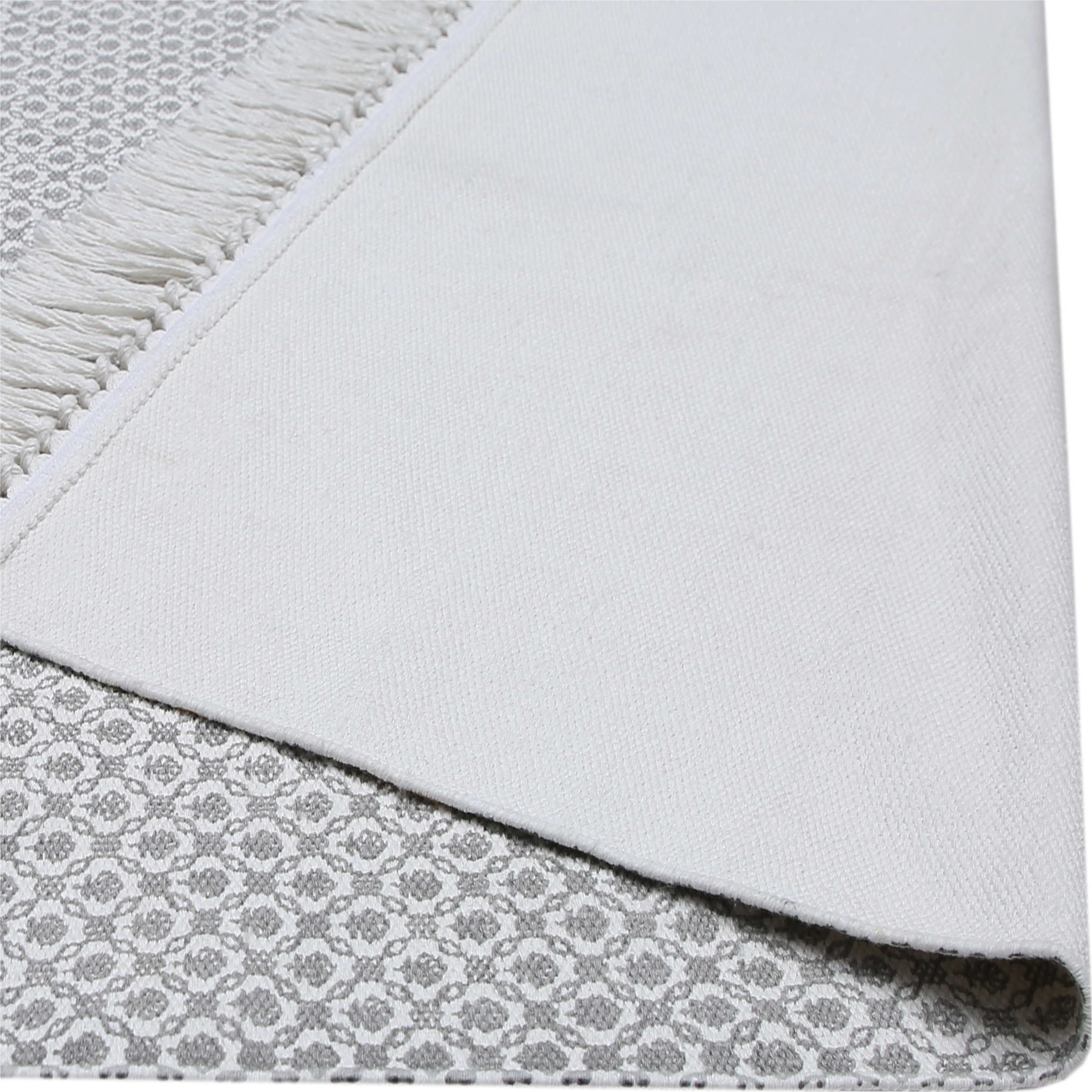 Tapete de algodão Cotonis Jane 80x150cm Inspire branco e cinza - 6