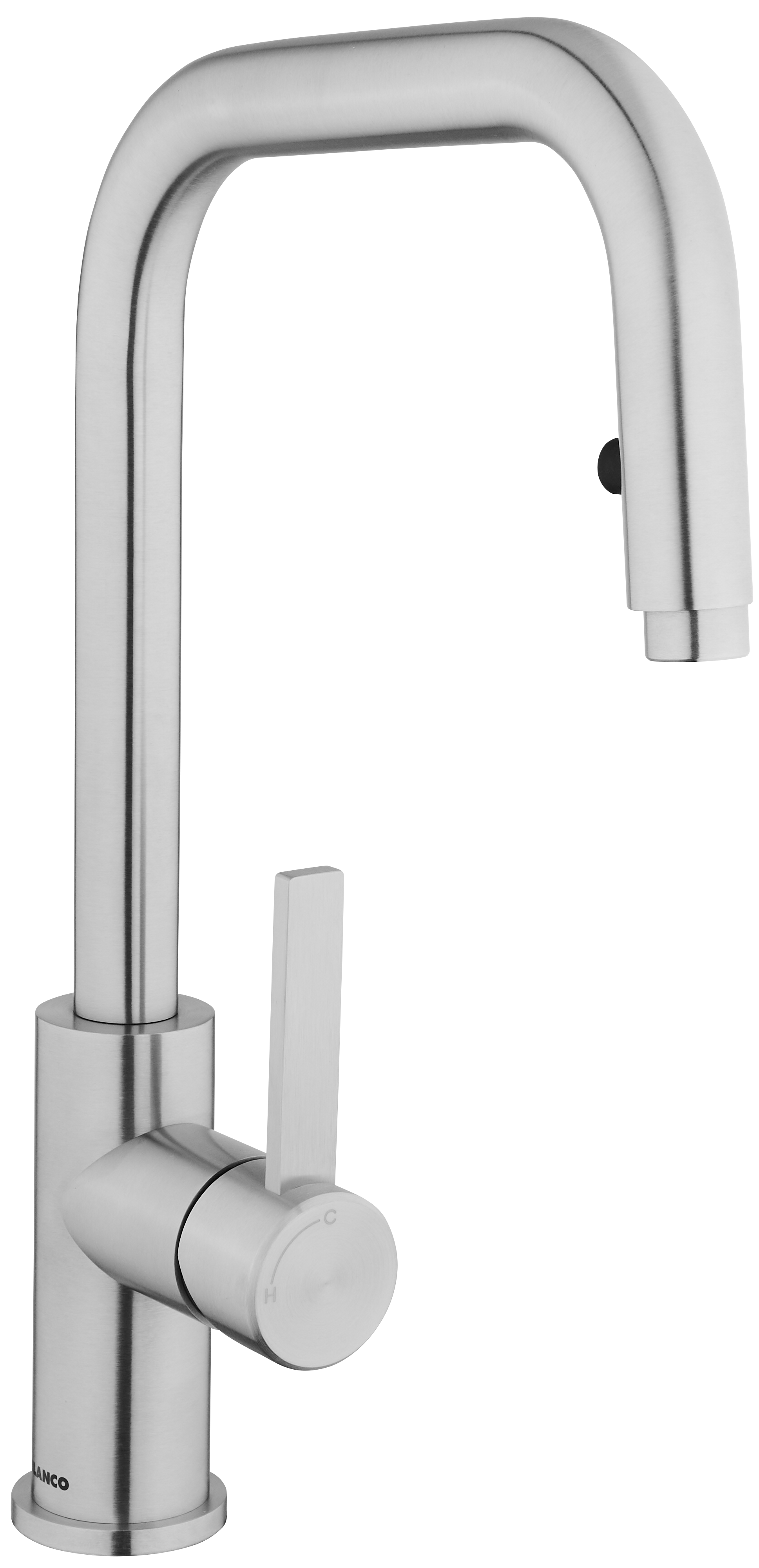 Bateria kuchenna Jandora-S stal szczotkowana z wyciąganą wylewką Blanco