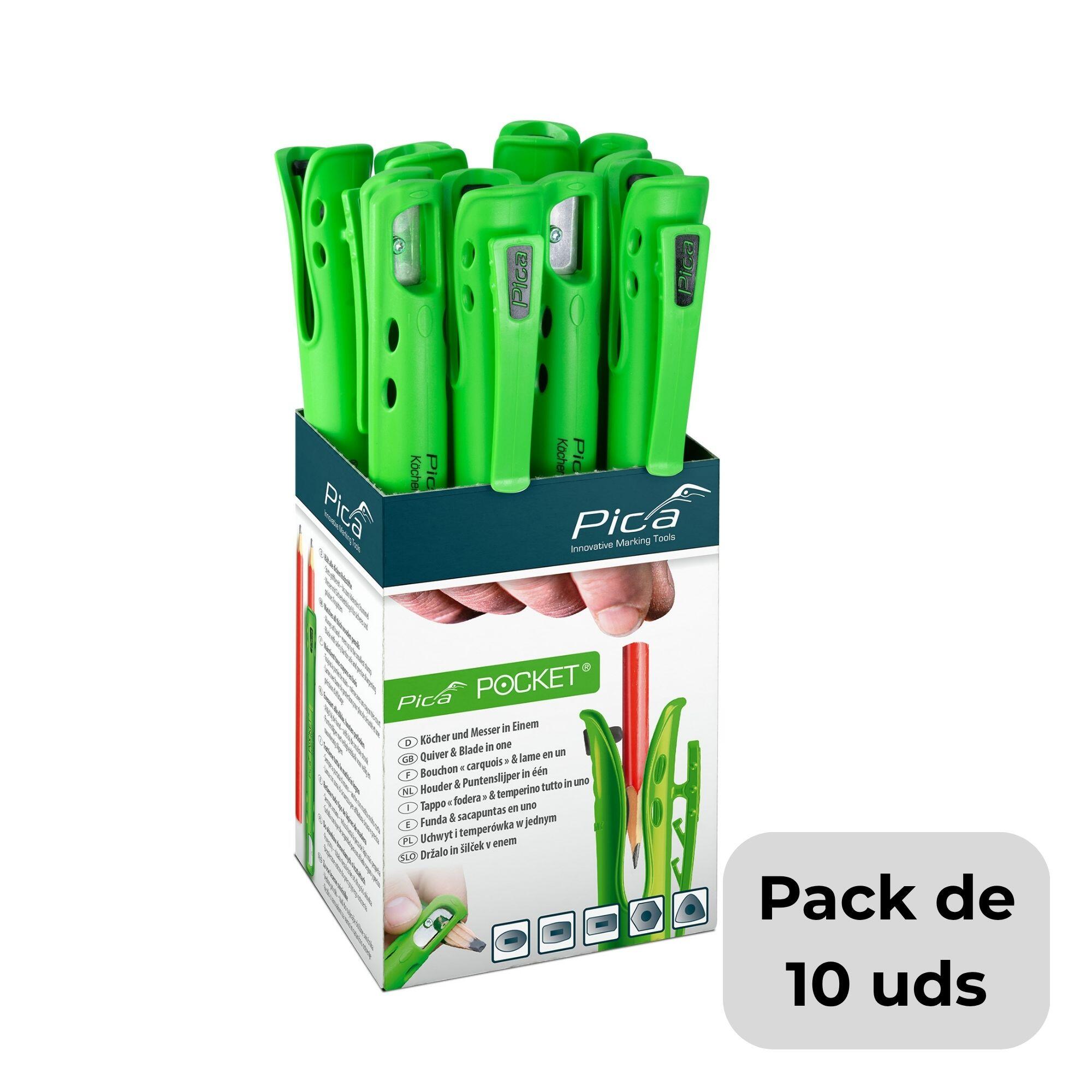Packs de 10 fundas para lápiz pica pocket 505 expositora