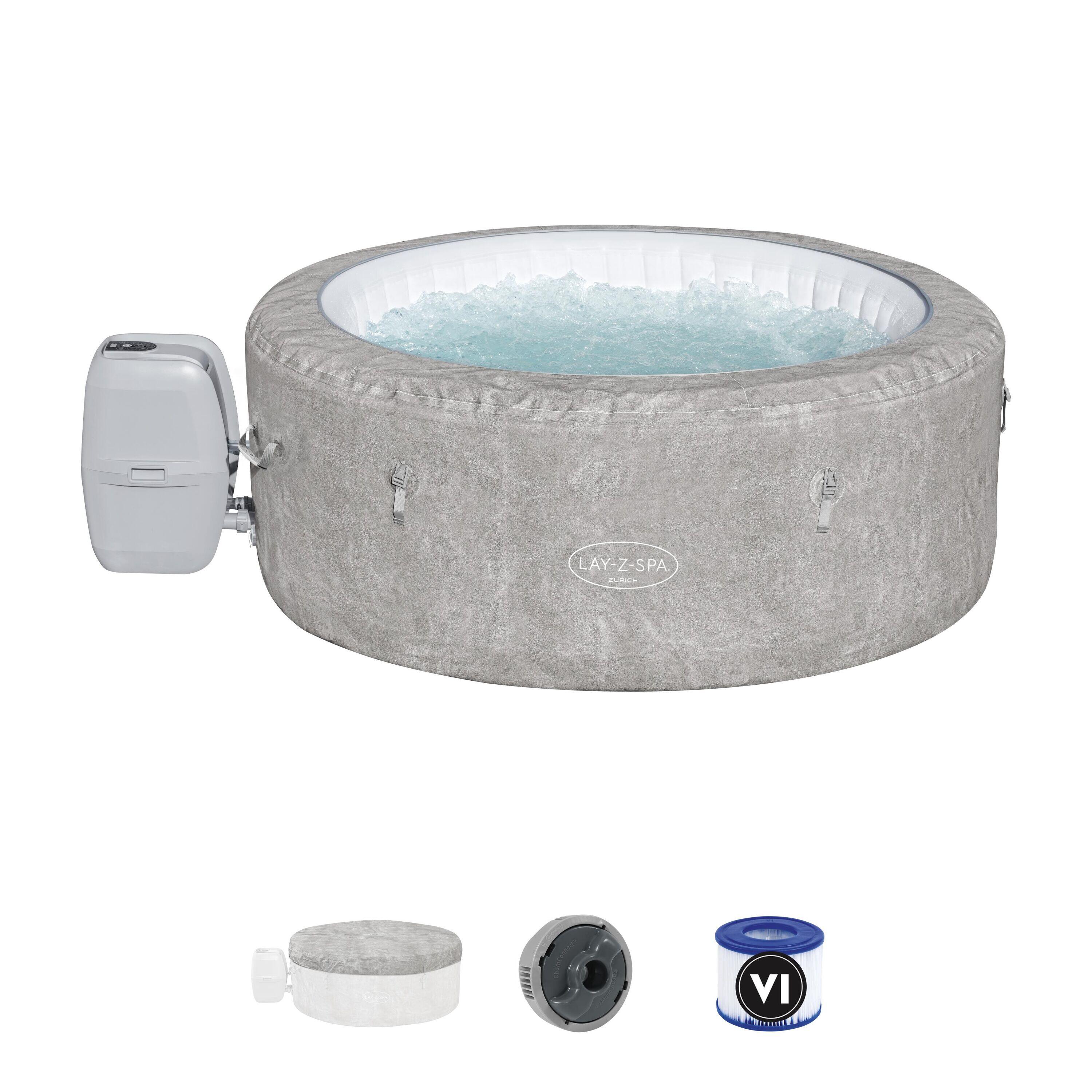 Spa de exterior hinchable Lay-Z Zurich de 180x66x180cm con 4 plazas
 - 3