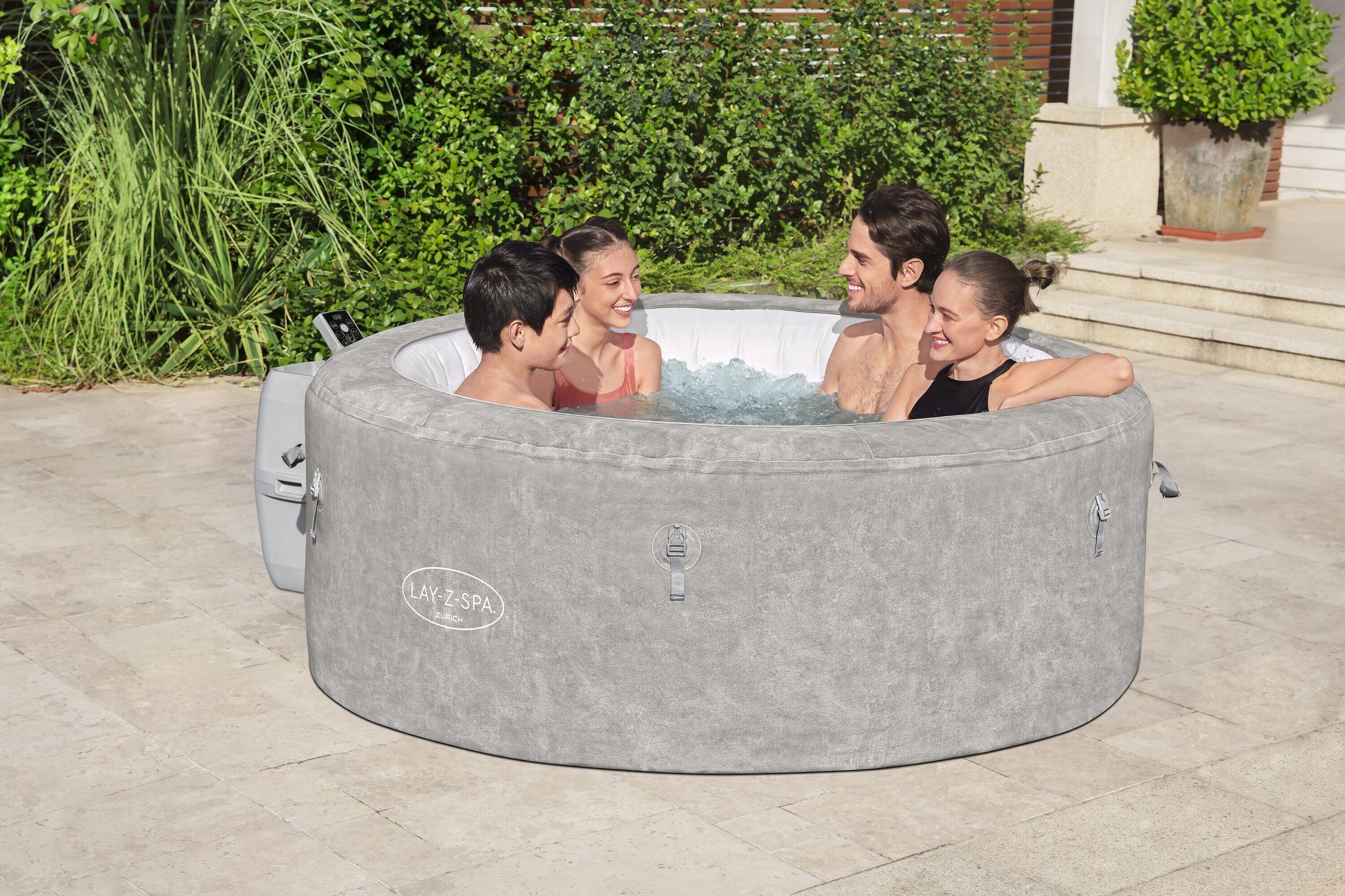 Spa de exterior hinchable Lay-Z Zurich de 180x66x180cm con 4 plazas
 - 10