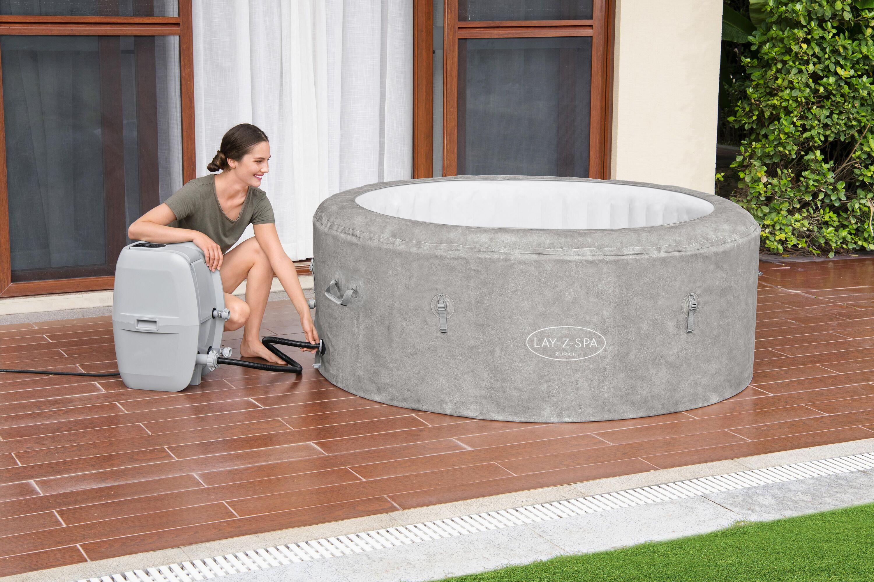 Spa de exterior hinchable Lay-Z Zurich de 180x66x180cm con 4 plazas
 - 8