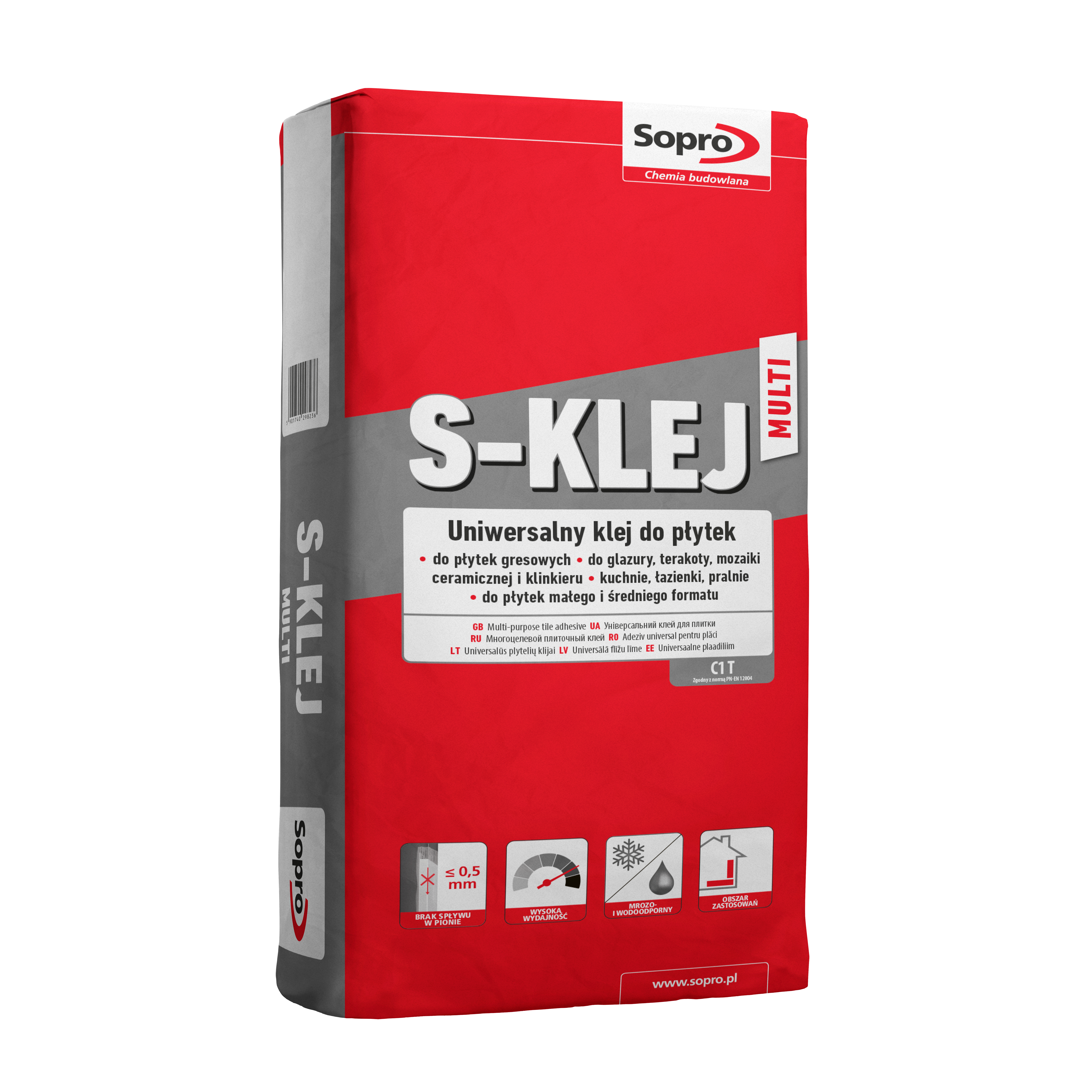Zaprawa klejowa S-Klej Multi 22.5 KG Sopro