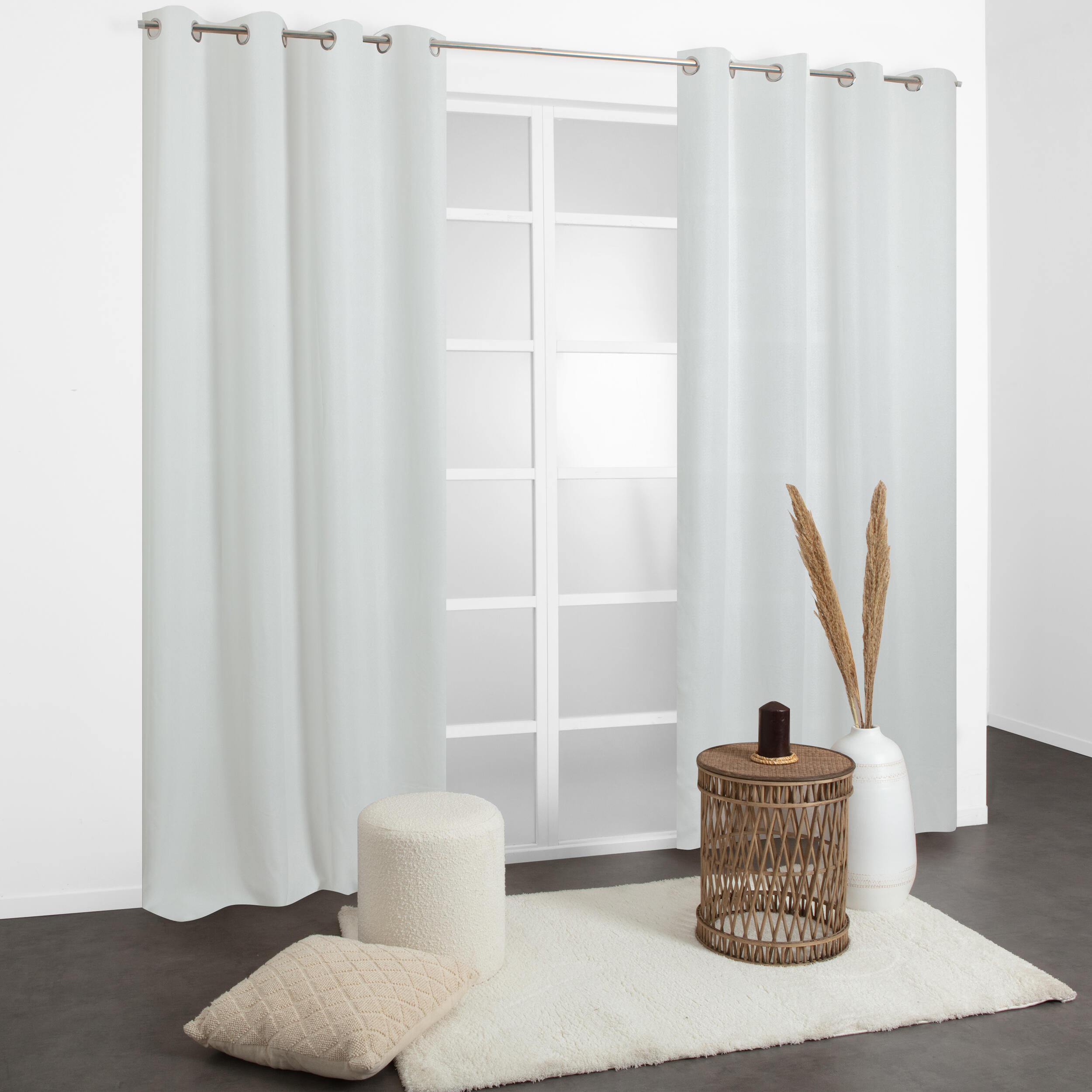 Tenda Franny bianco, occhiello 140x280 cm - 2