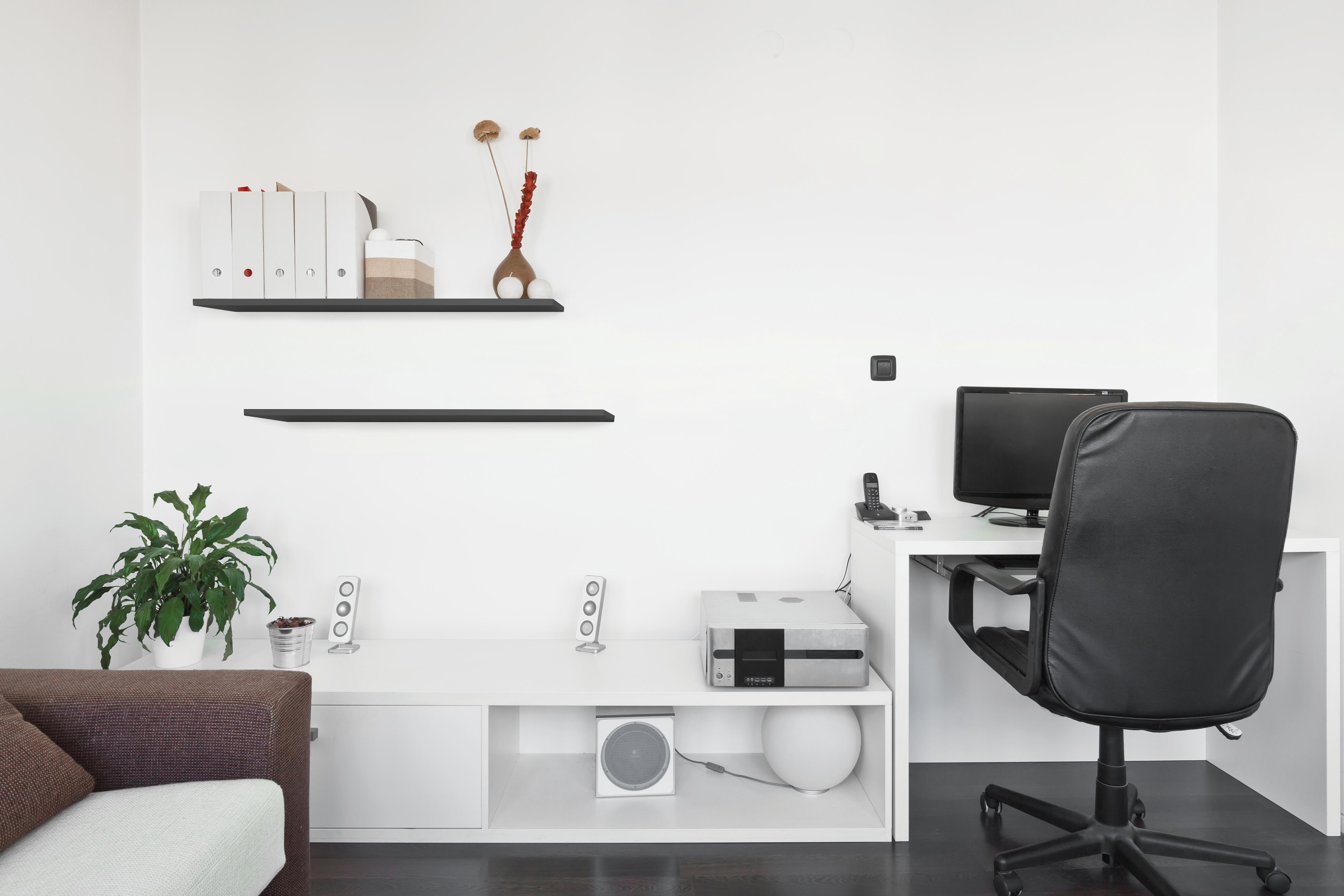 Mensola a muro dritto in mdf L 115 x P 20 cm nero - 2