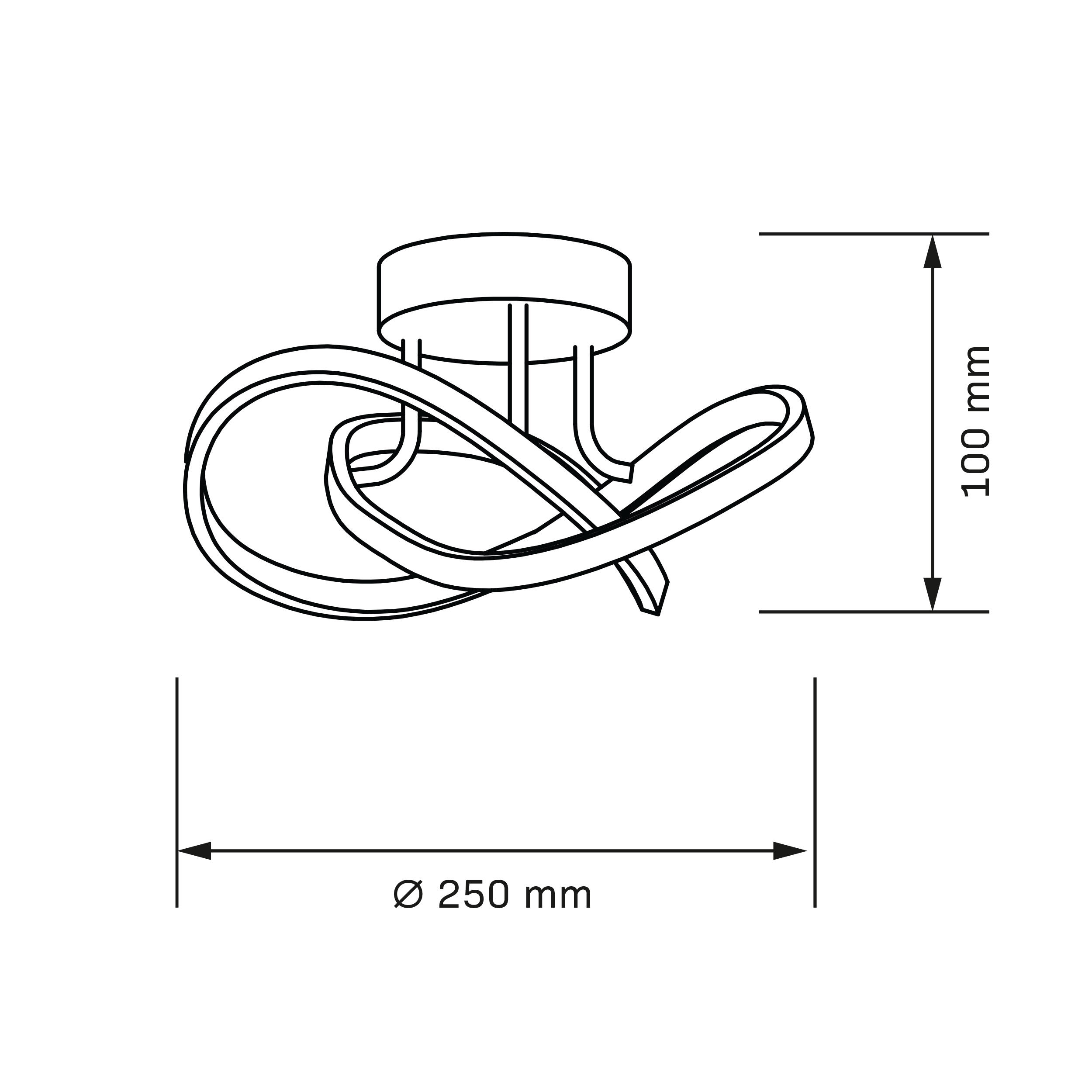 Lampa sufitowa Oskar czarna 1850 lm LED Sanico - 4