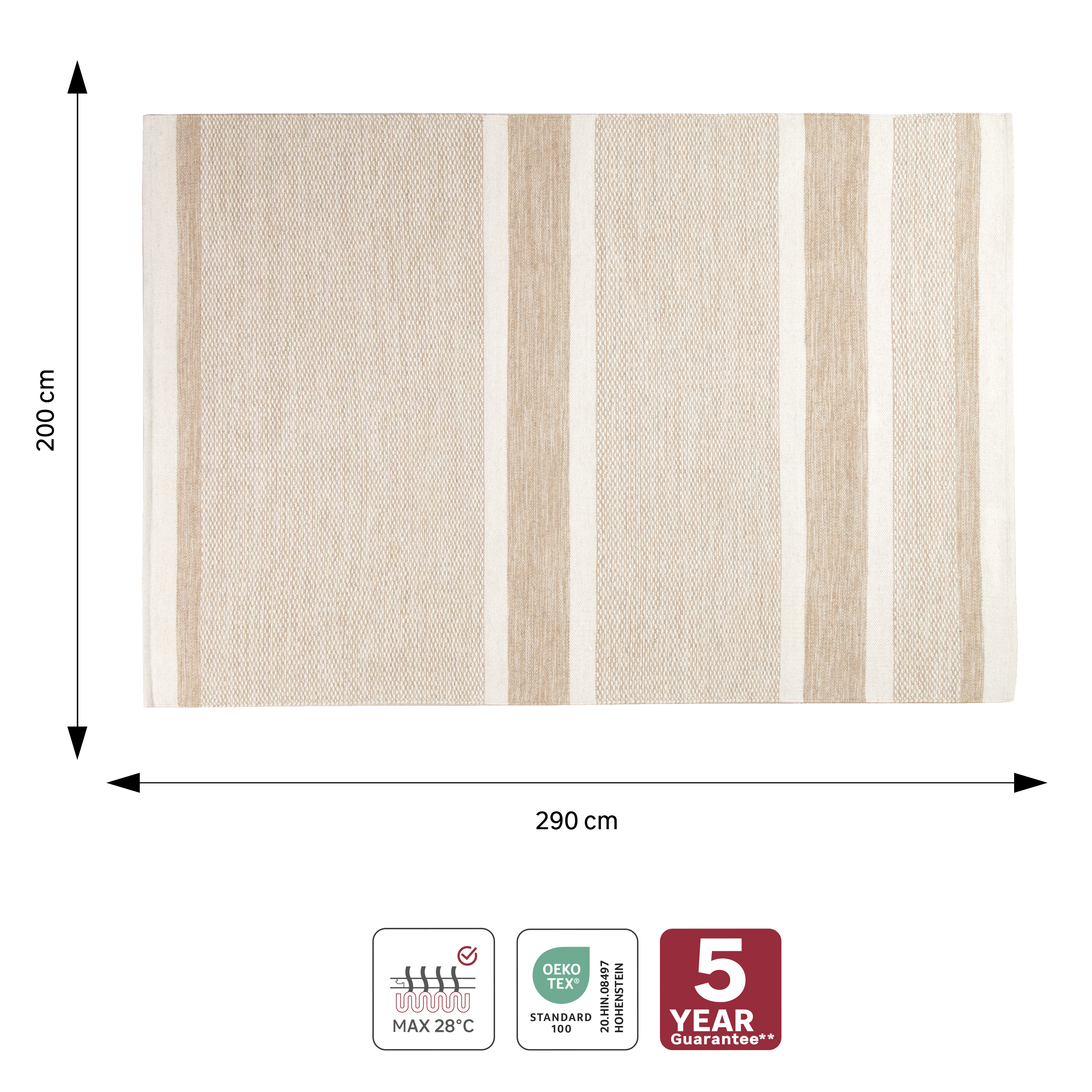 Dywan wełniany Grim Cool Natural 200 x 290 cm Inspire - 10