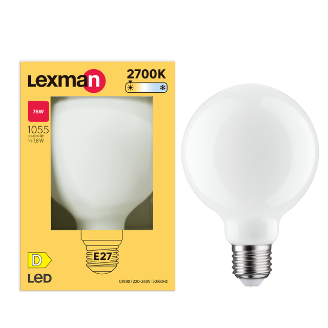 Żarówka LED E27 7,8 W 1055 lm Ciepła biel Lexman