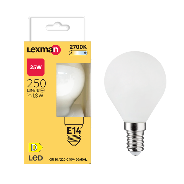 Żarówka LED E14 1,8 W 250 lm Ciepła biel Lexman